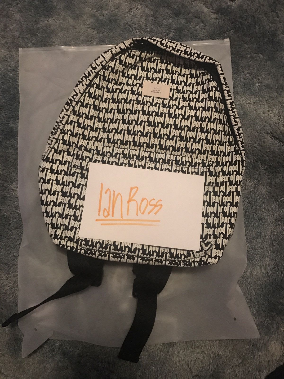FOG FOG Fear of God Essentials Print Backpack | Grailed 