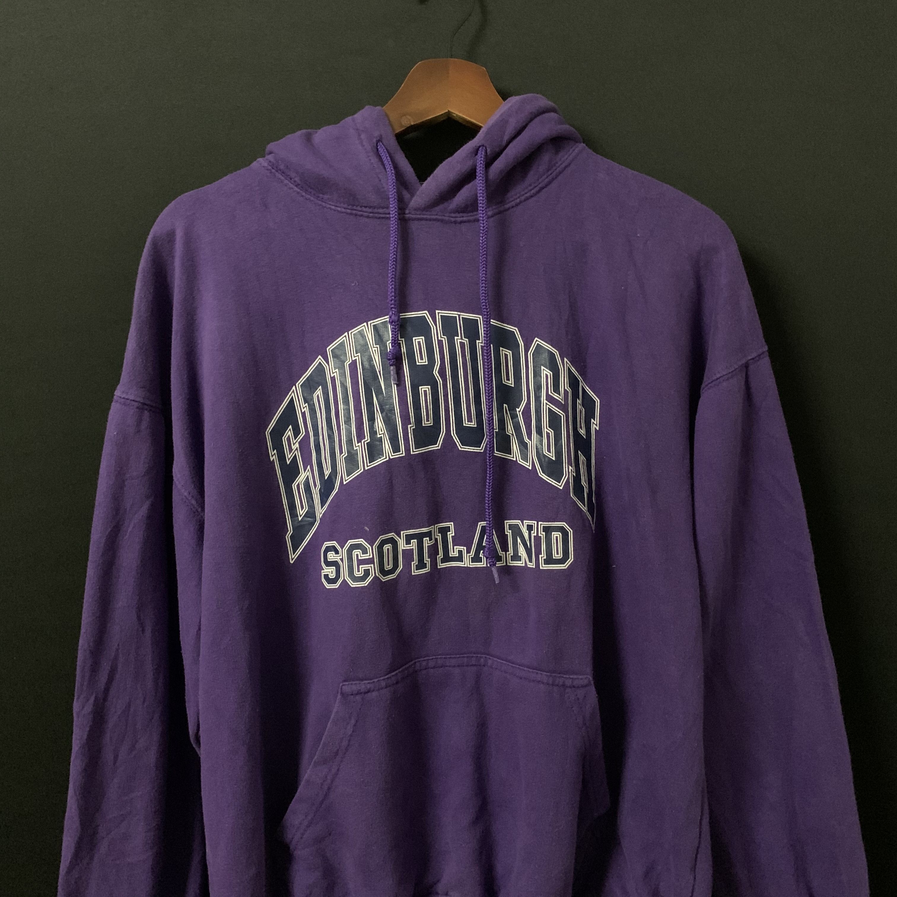 Japanese Brand Vintage ESG Edinburgh Scotland Spell Out Hooded Sweatshirt Size US M / EU 48-50 / 2 - 2 Thumbnail