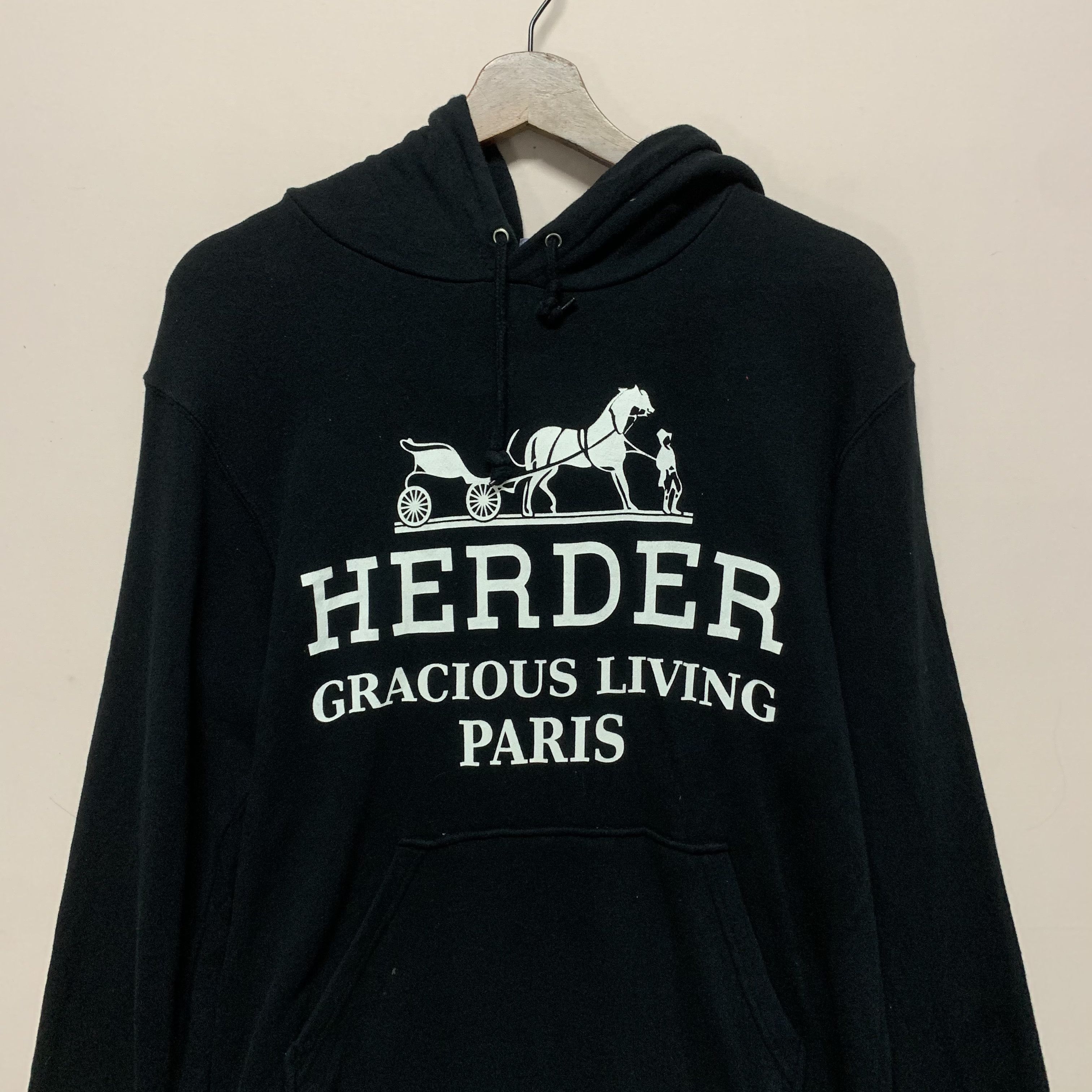Japanese Brand Vintage Herders Gracious Living Paris Big Logo Hooded Size US M / EU 48-50 / 2 - 2 Thumbnail