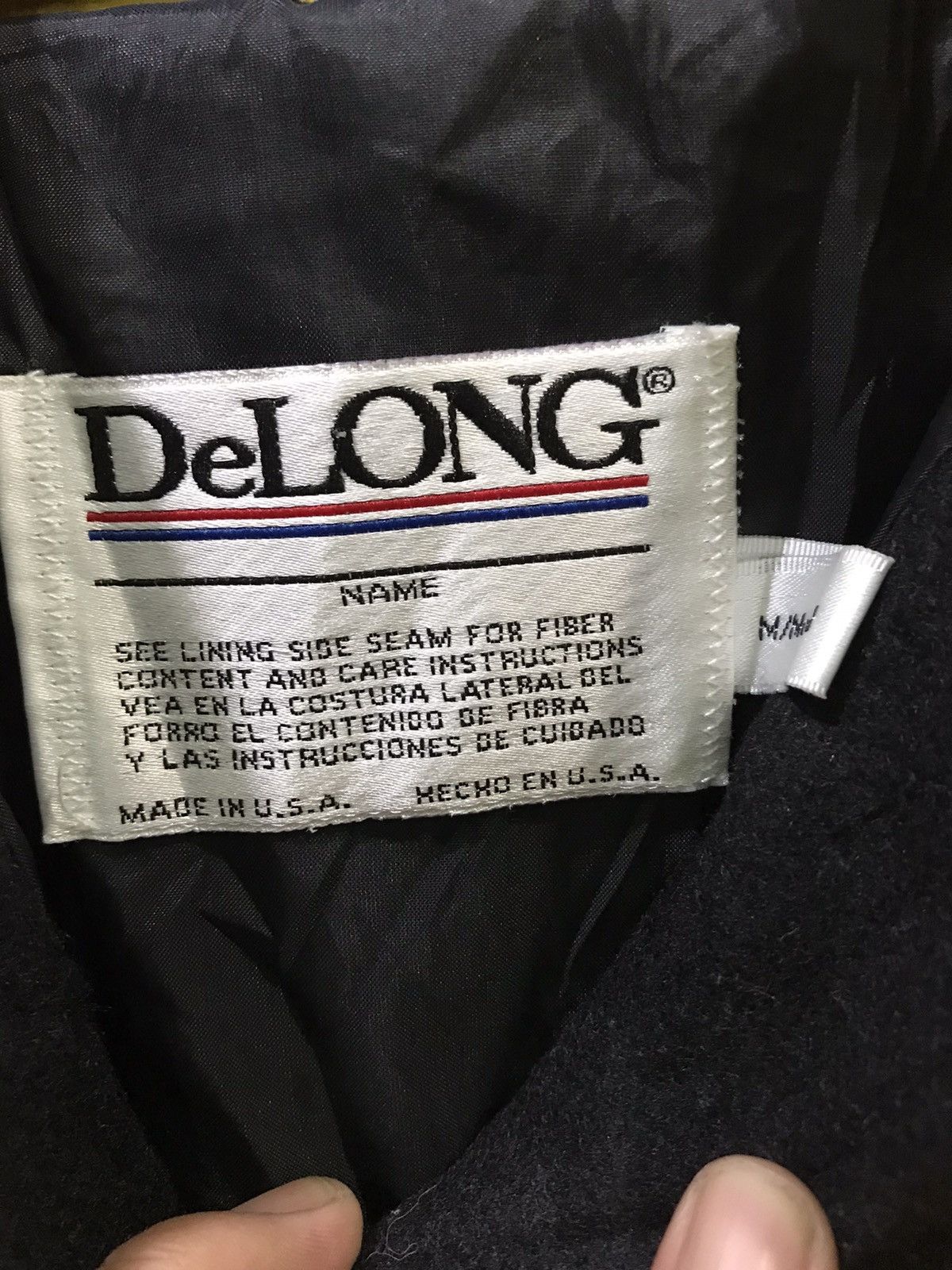 Vintage Vintage DeLONG USA Full Patch Varsity Hoodie Bomber Jacket Size US M / EU 48-50 / 2 - 13 Thumbnail