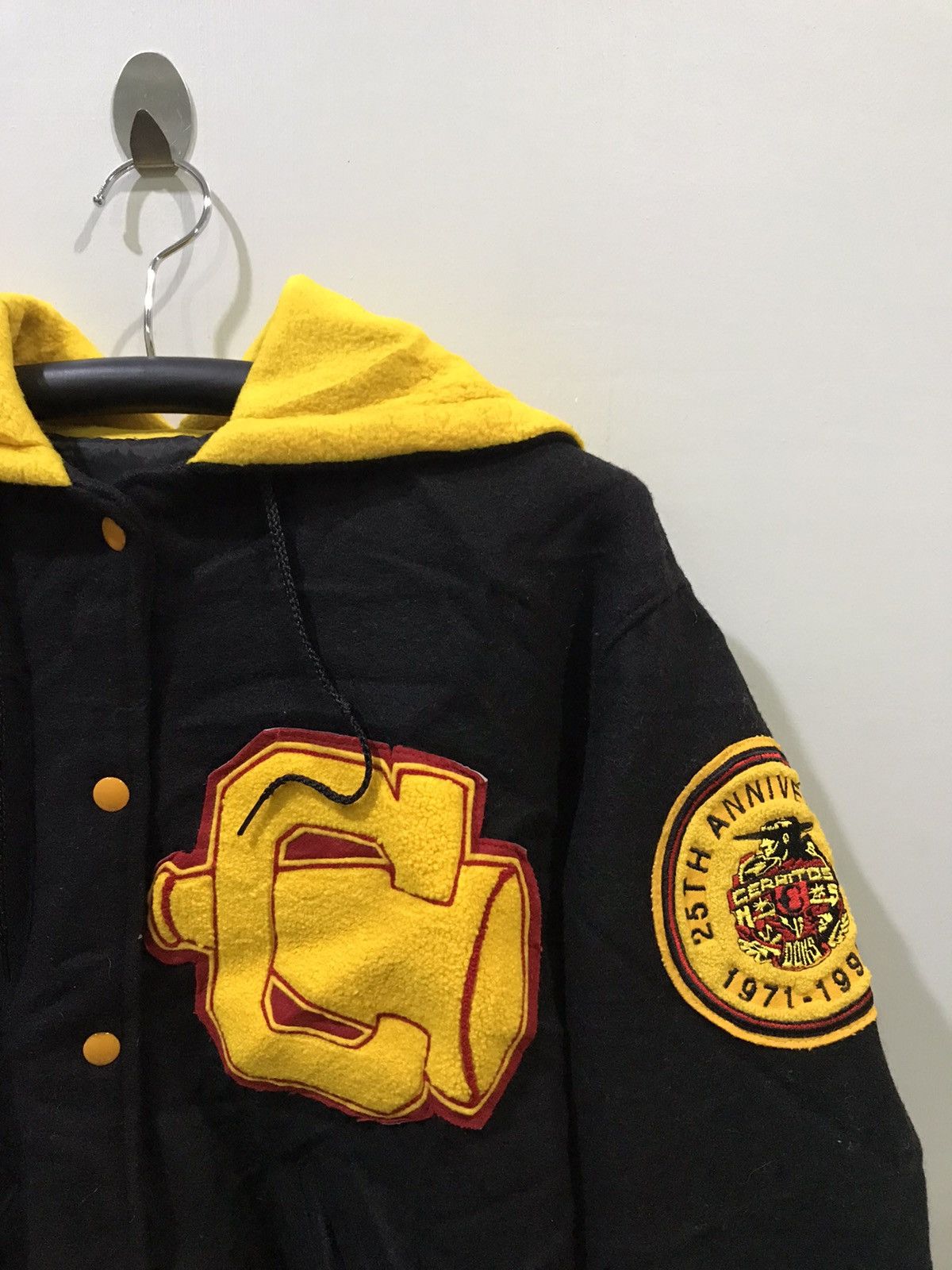 Vintage Vintage DeLONG USA Full Patch Varsity Hoodie Bomber Jacket Size US M / EU 48-50 / 2 - 6 Thumbnail