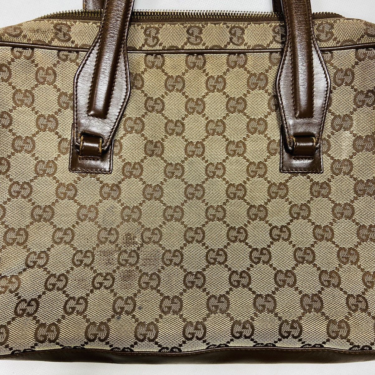 Gucci ARCHIVE GUCCI MONOGRAM CANVAS + LEATHER RARE BAG - № 6037 Size ONE SIZE - 17 Thumbnail