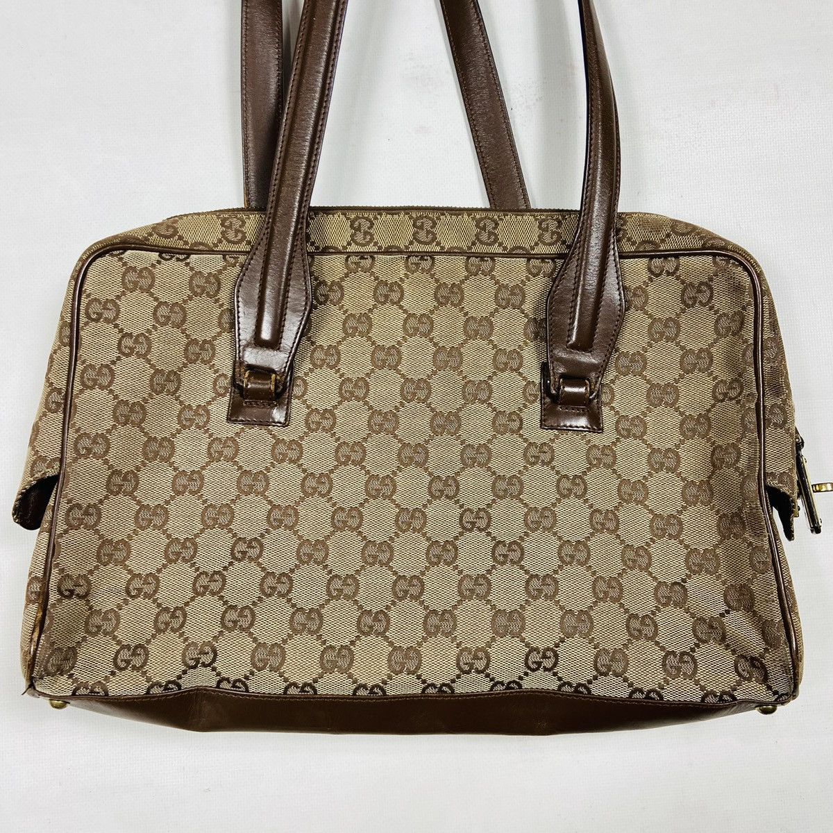 Gucci ARCHIVE GUCCI MONOGRAM CANVAS + LEATHER RARE BAG - № 6037 Size ONE SIZE - 4 Thumbnail