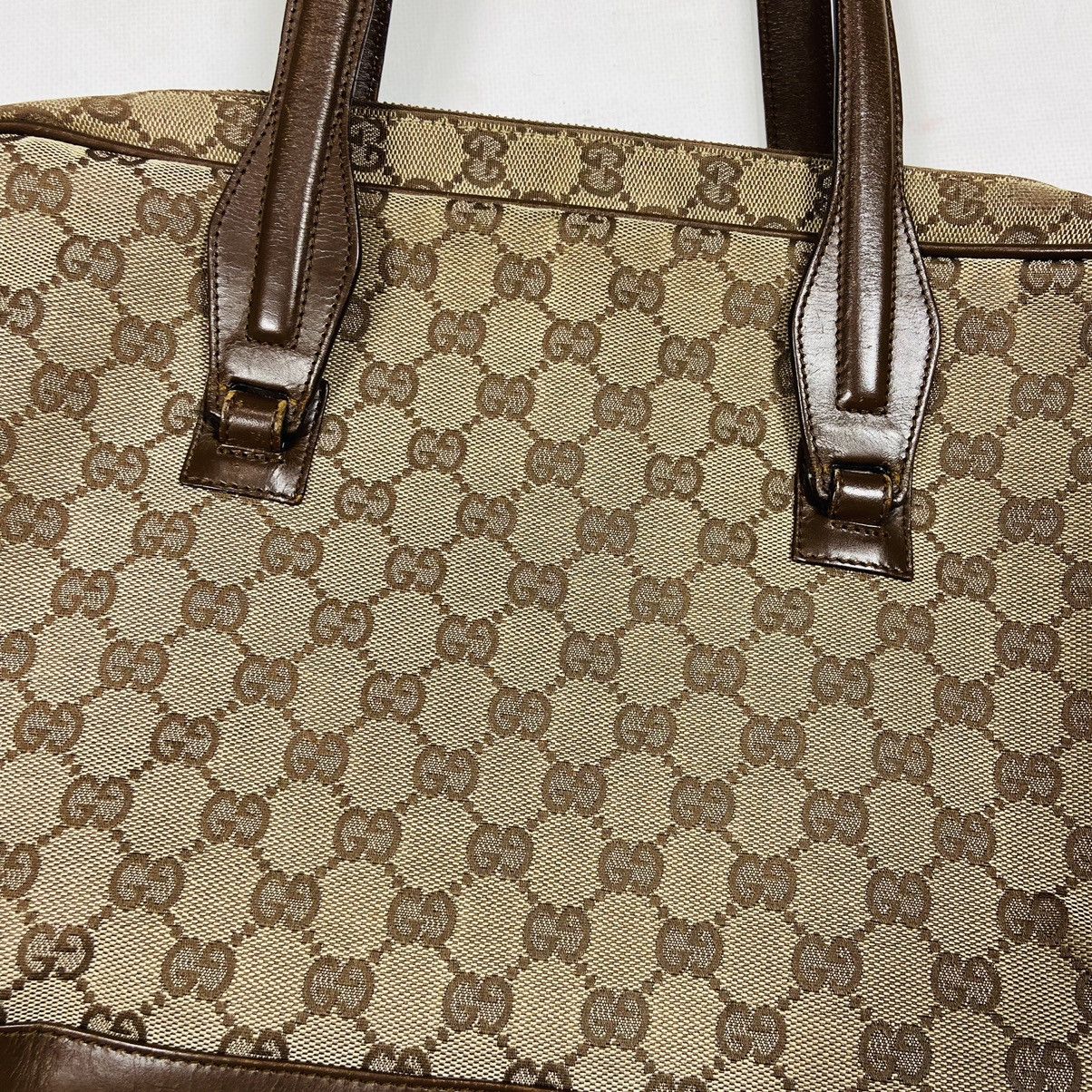 Gucci ARCHIVE GUCCI MONOGRAM CANVAS + LEATHER RARE BAG - № 6037 Size ONE SIZE - 7 Thumbnail