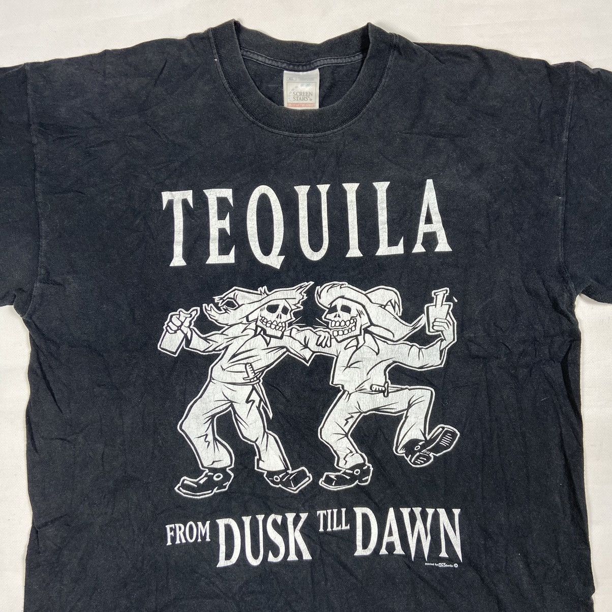 Vintage 1990s TEQUILA FROM DUSK TILL DOWN VINTAGE FADED TEE - № 421 Size US XL / EU 56 / 4 - 2 Thumbnail
