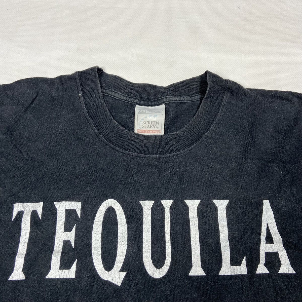 Vintage 1990s TEQUILA FROM DUSK TILL DOWN VINTAGE FADED TEE - № 421 Size US XL / EU 56 / 4 - 4 Thumbnail