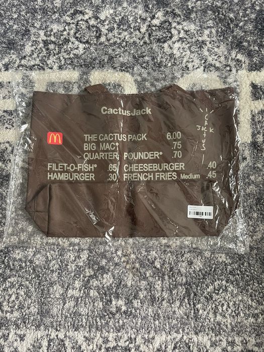 Travis Scott Travis Scott X McDonald's OS Brown Menu Tote Bag