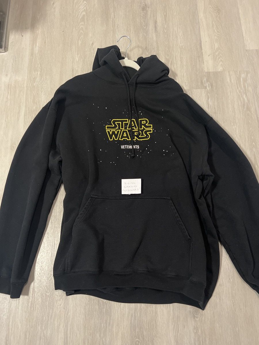 image of Vetements Star Wars Logo Hoodie in Black, Men's (Size XL)