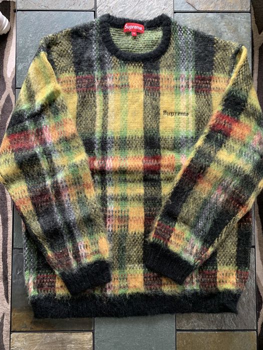 Supreme Supreme Brushed Plaid Sweater | Grailed