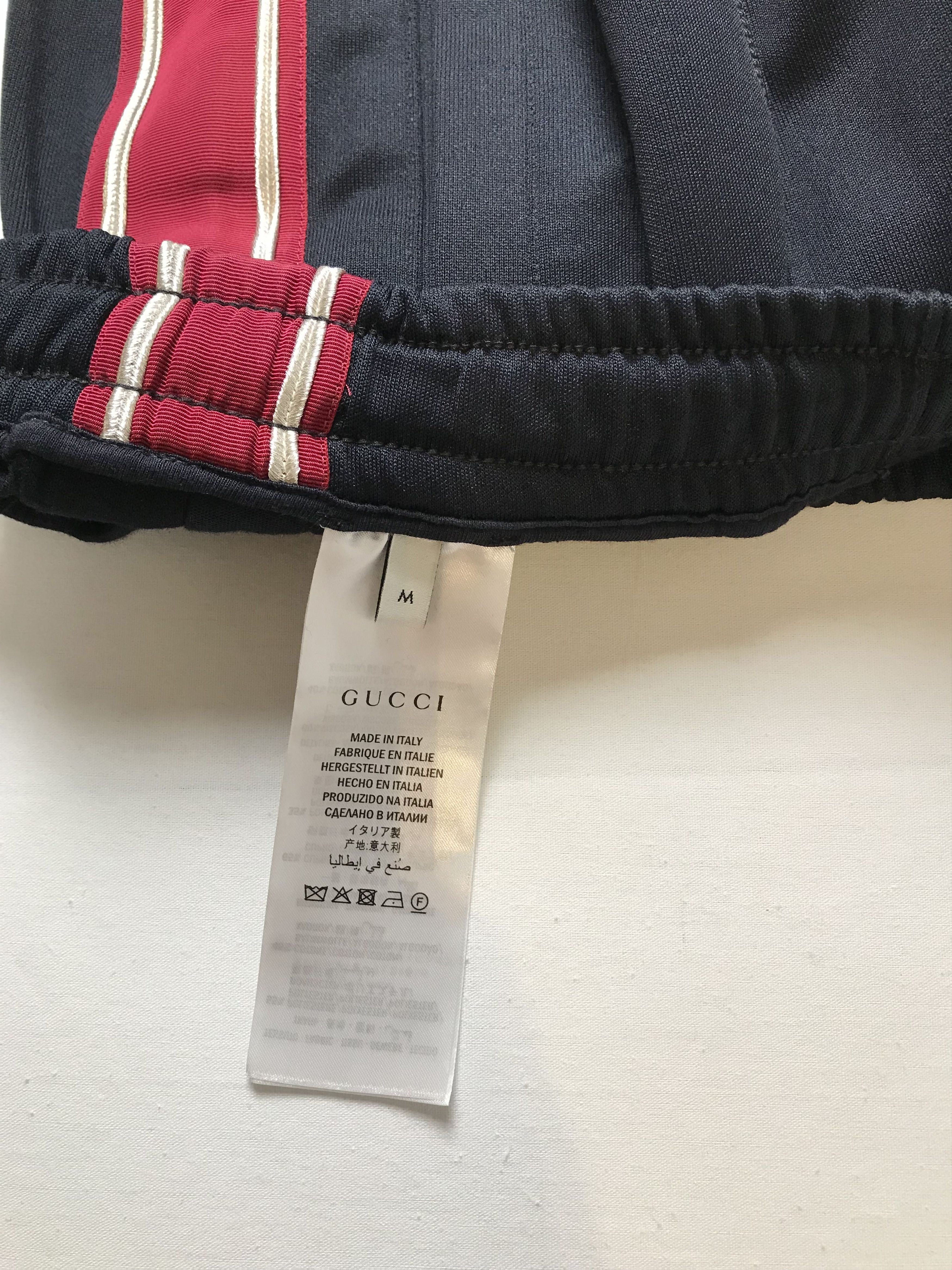 Gucci Men's Gucci Navy Trousers With Red Stripes Size US 32 / EU 48 - 9 Thumbnail