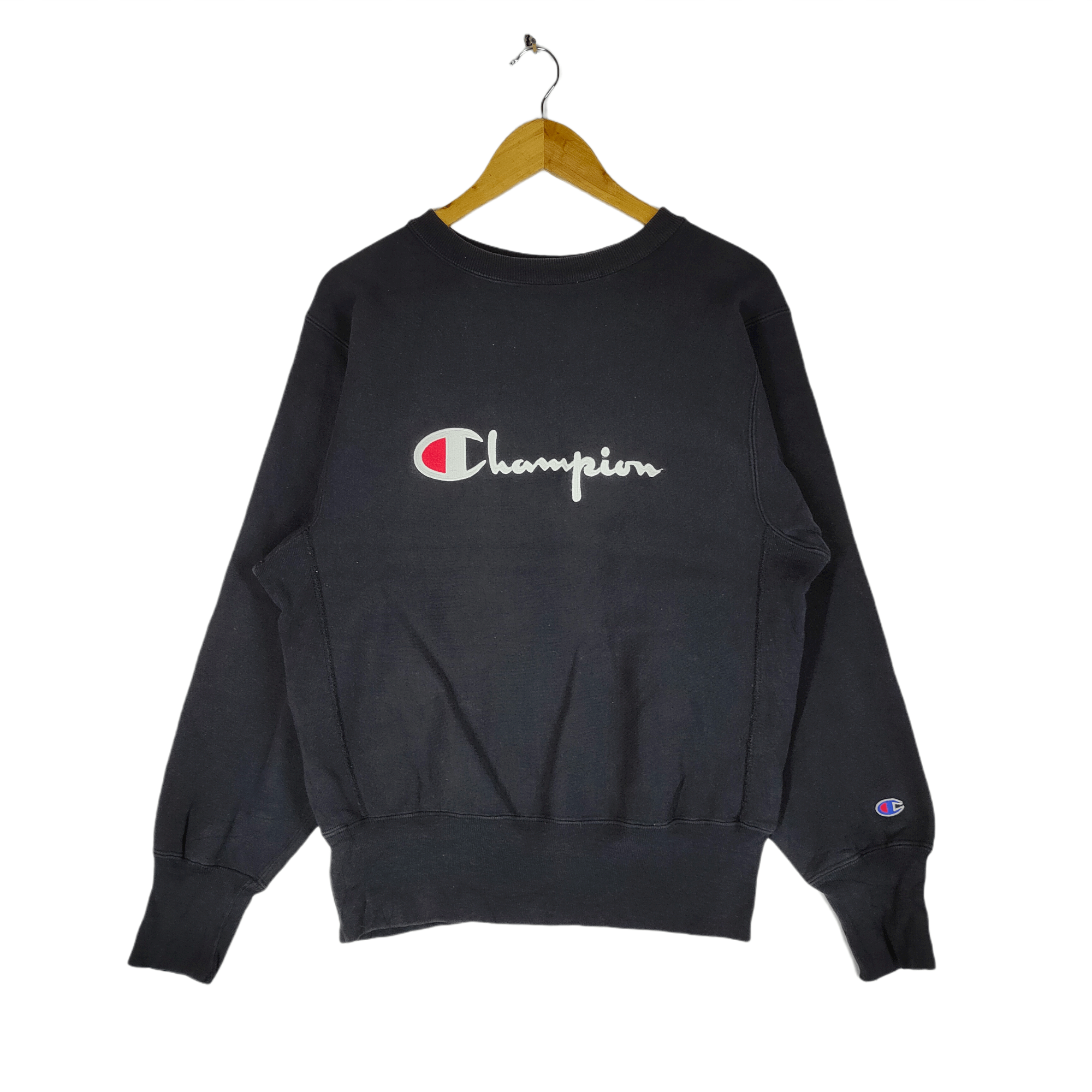Champion Vintage CHAMPION Embroidery Spellout Patches Sweatshirt Size US M / EU 48-50 / 2 - 1 Thumbnail