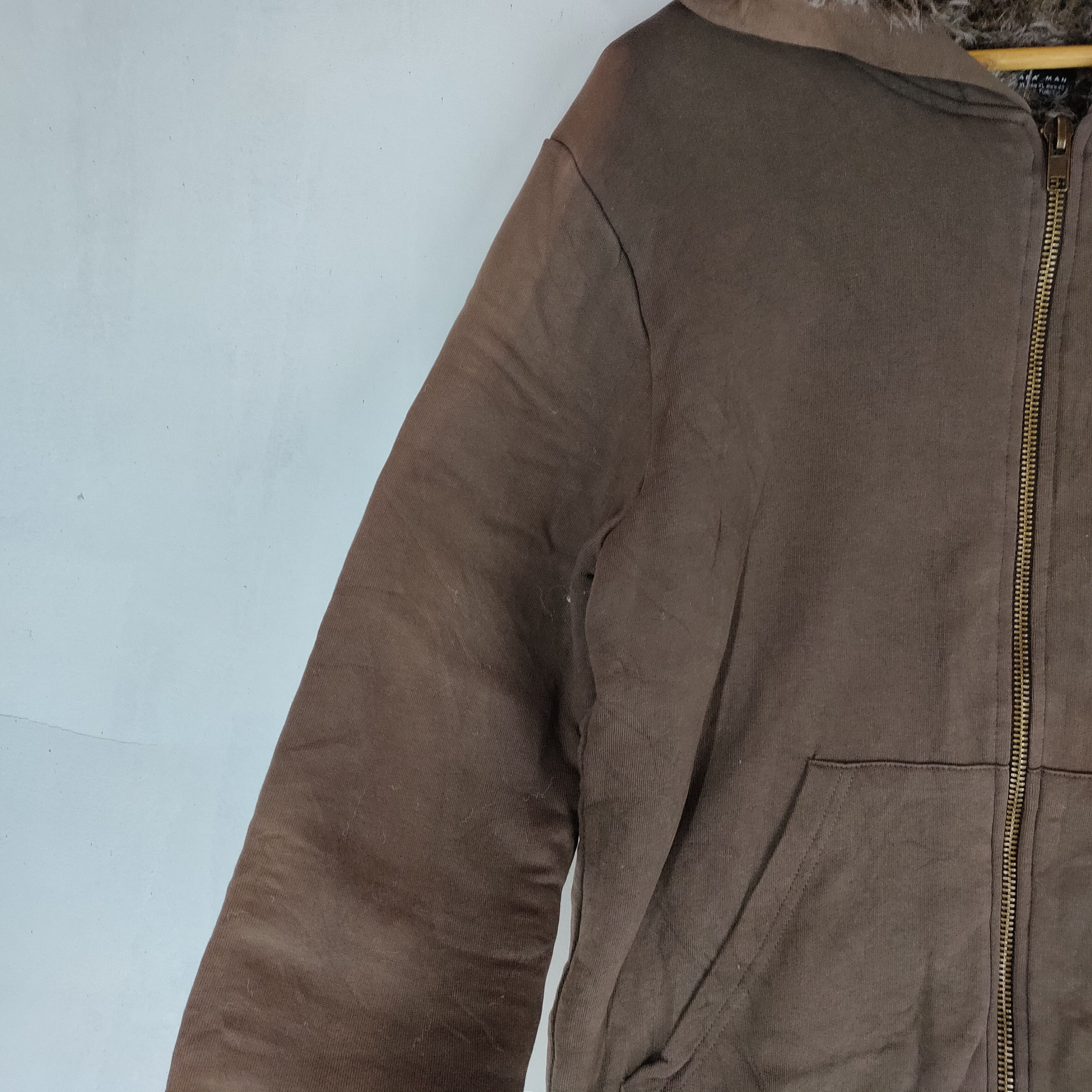 Zara ZARA FUR LINING Look Jacket Full Zipper Hoodie M size Size US M / EU 48-50 / 2 - 3 Thumbnail