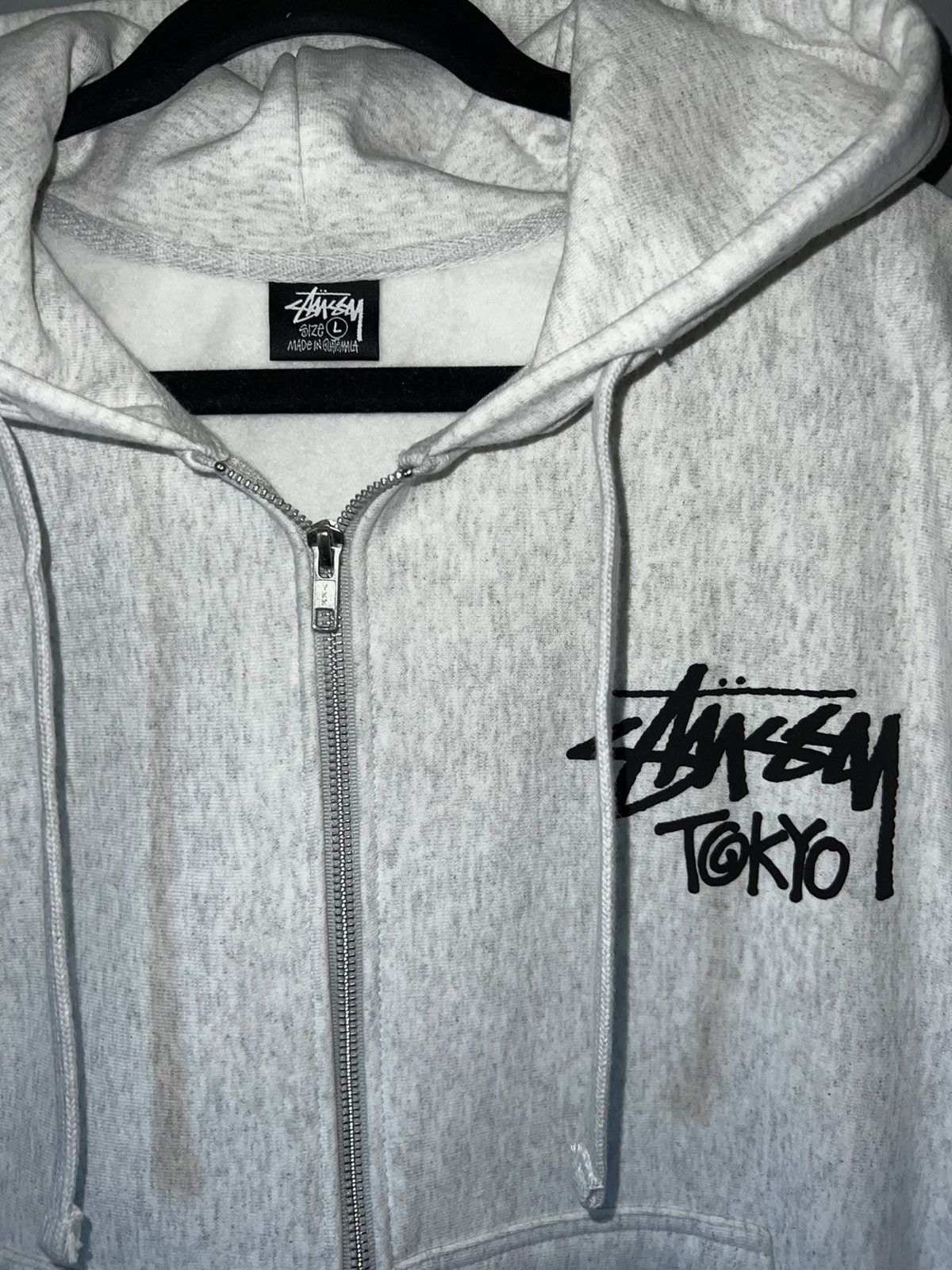 Stussy Grey Stussy Tokyo Zip Up Hoodie Size US L / EU 52-54 / 3 - 3 Thumbnail
