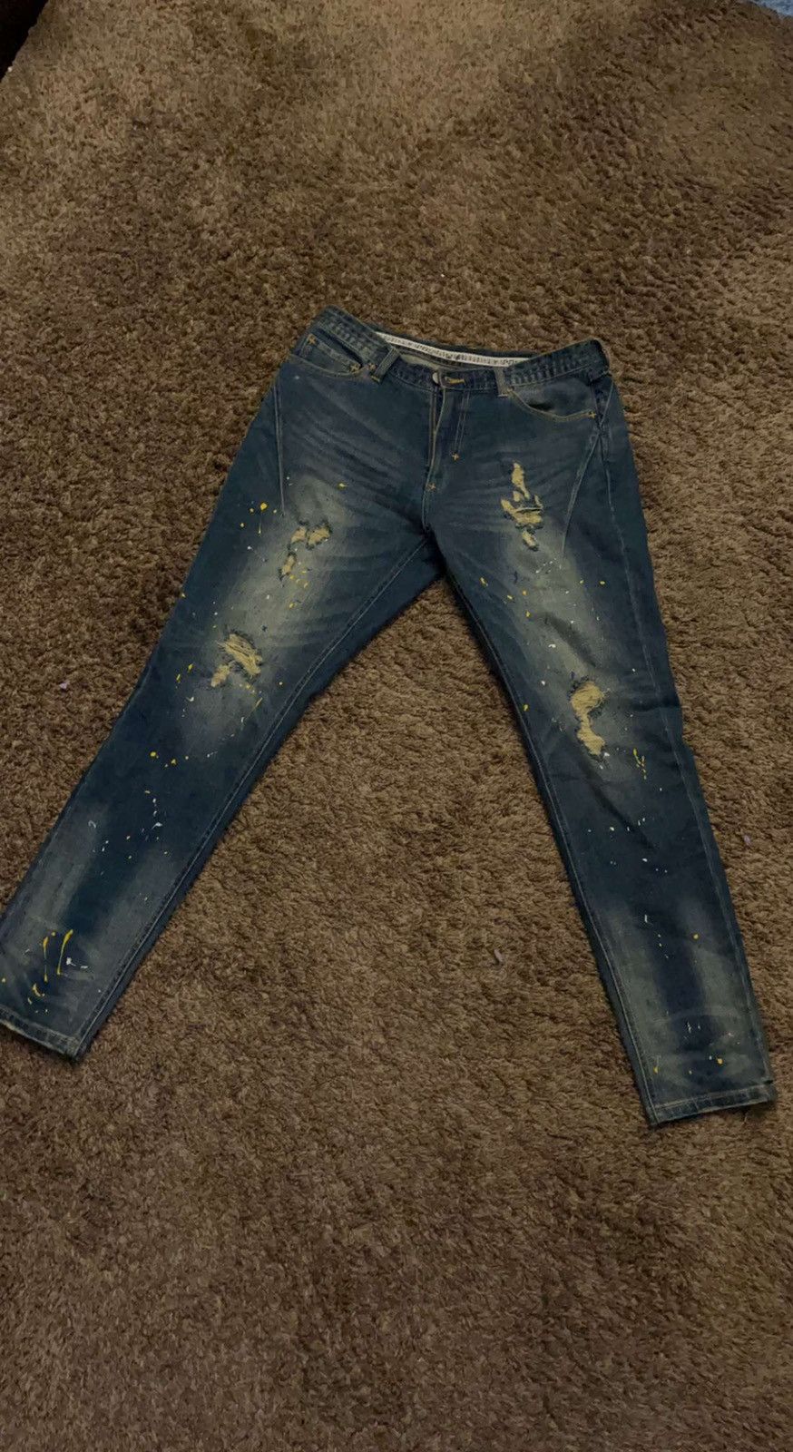 Number (N)ine Number nine paint splatter denim | Grailed