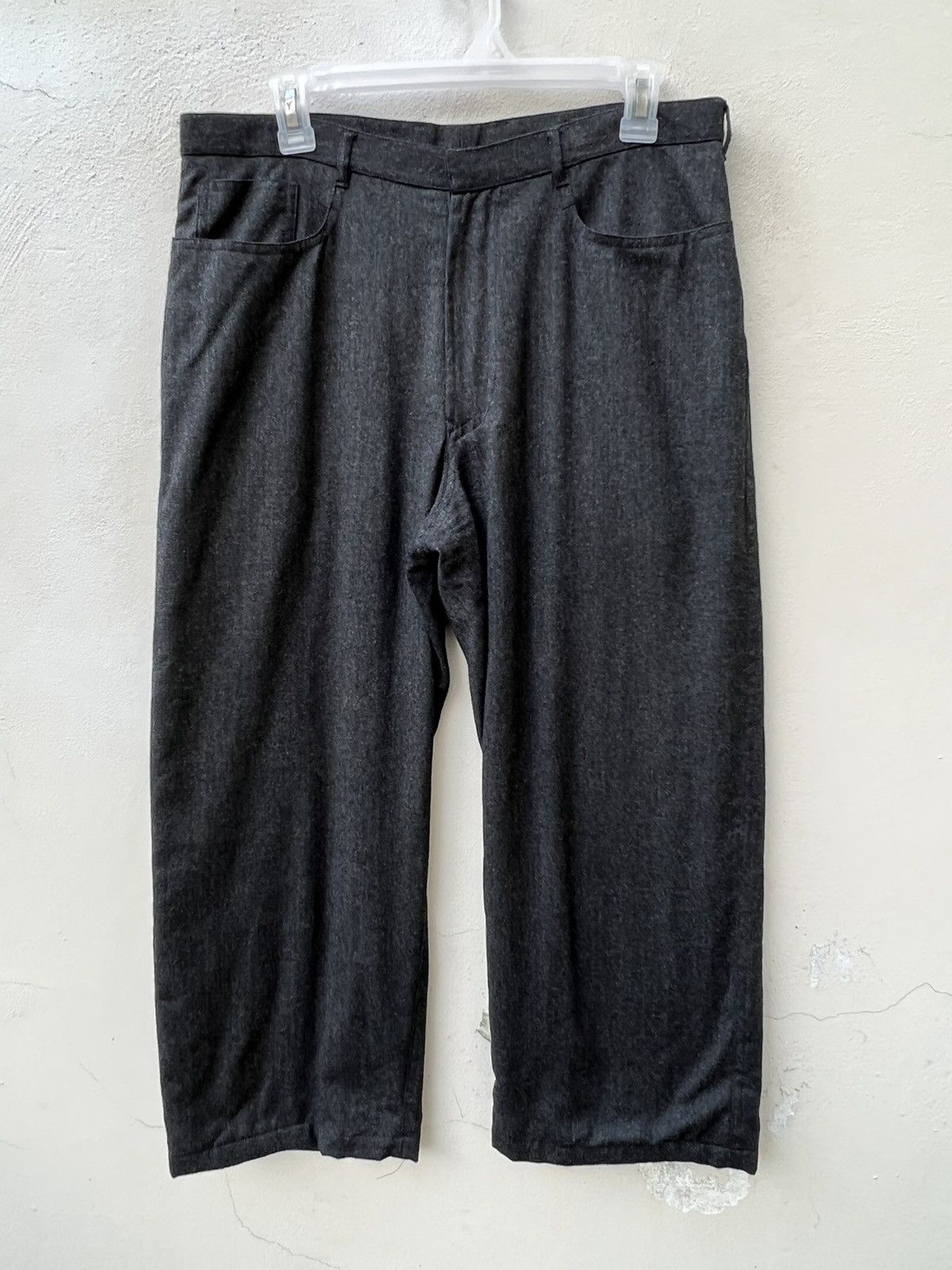 Neil Barrett Vintage Neil Barrett Wool Wide Trouser Lined Cropped Pant Size US 32 / EU 48 - 3 Thumbnail