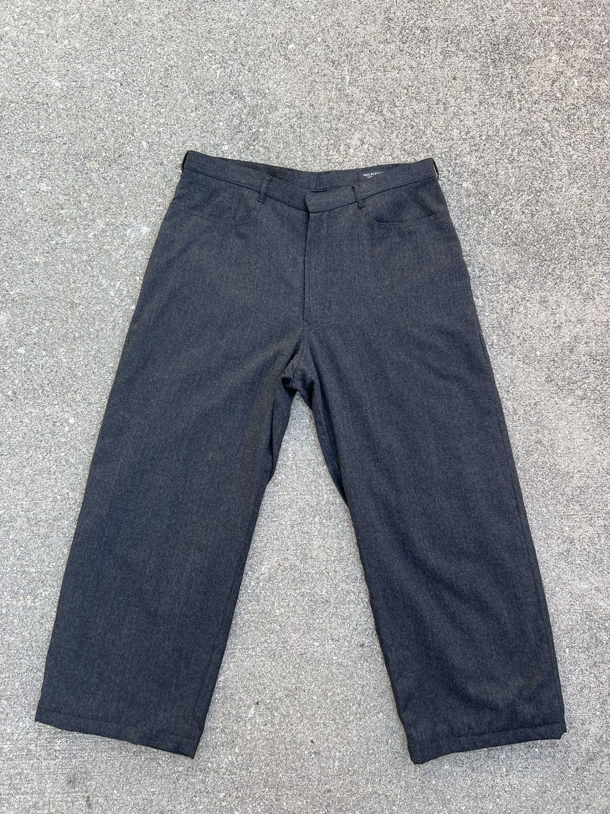 Neil Barrett Vintage Neil Barrett Wool Wide Trouser Lined Cropped Pant Size US 32 / EU 48 - 1 Thumbnail