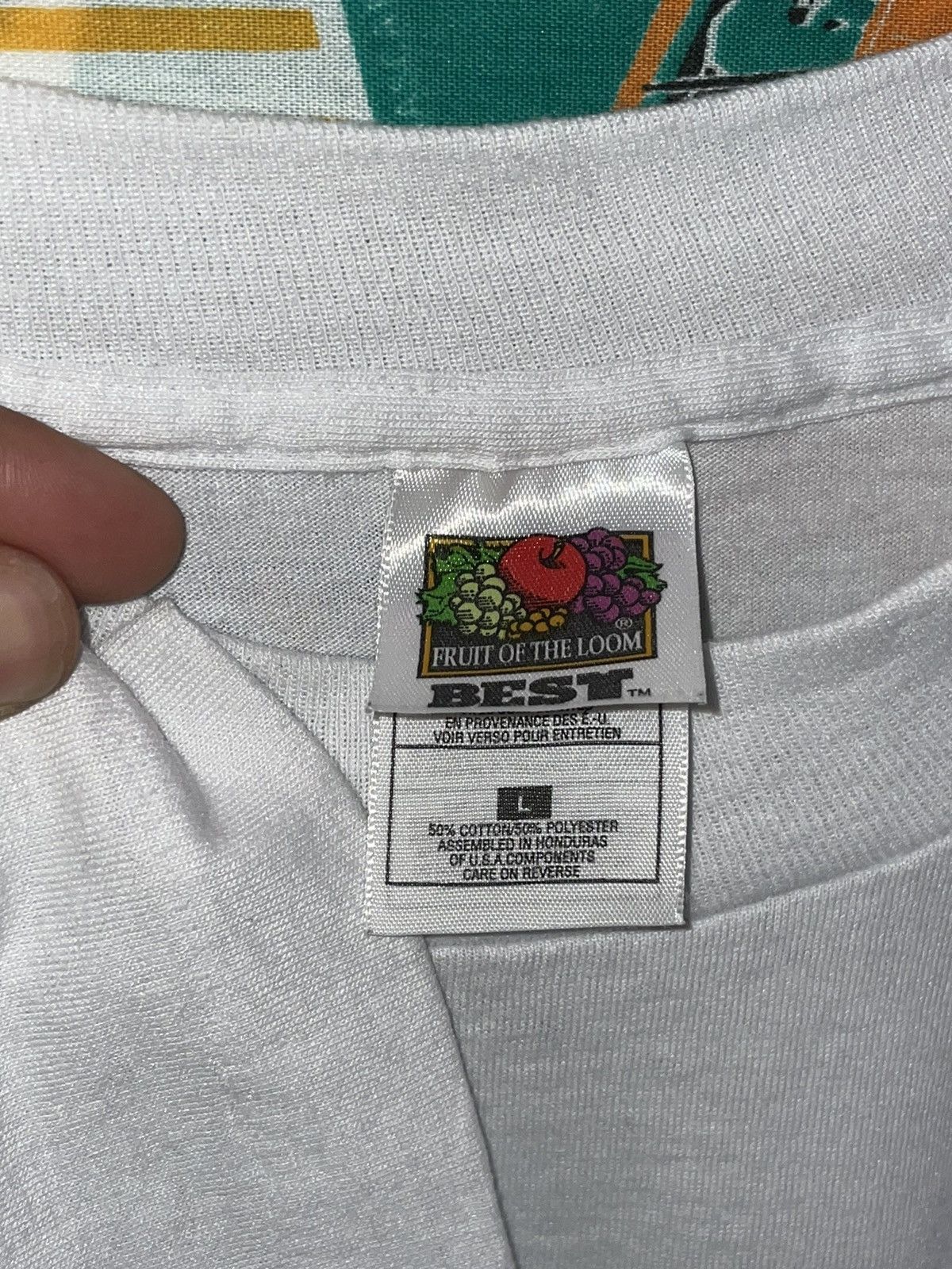Fruit Of The Loom 90s BEANIE BABY t-shirt Single Stitch Babies Kidcore Vintage Size US L / EU 52-54 / 3 - 3 Thumbnail