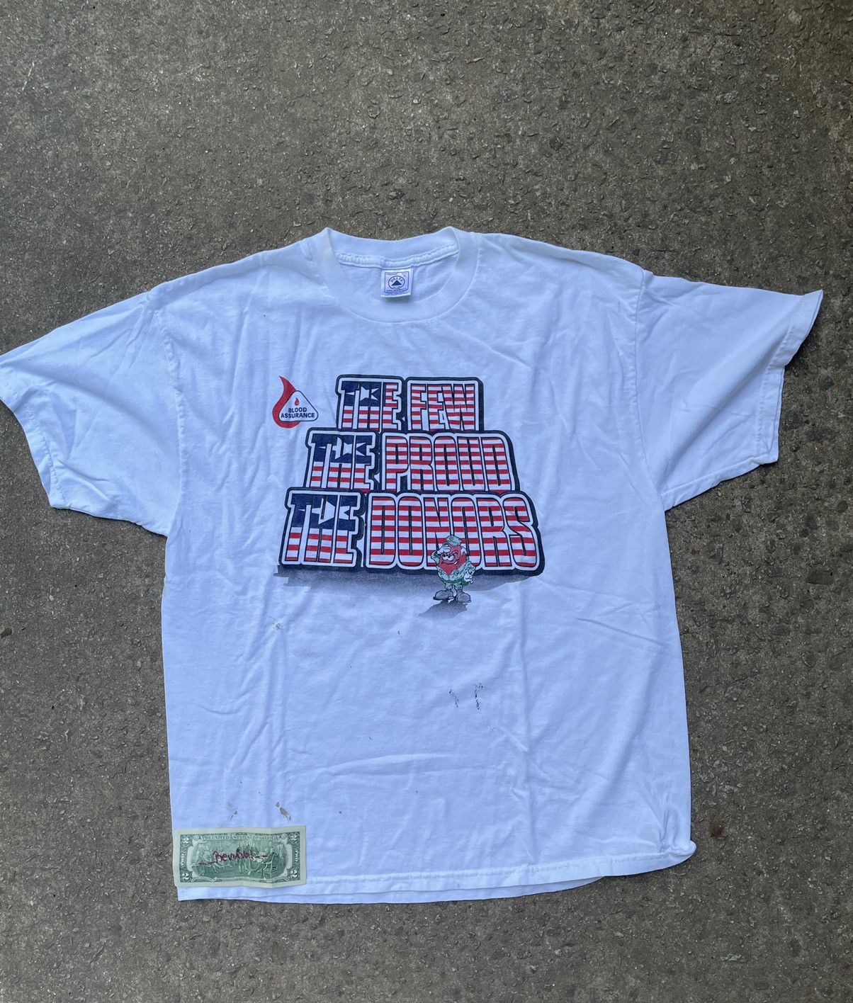 Vintage Vintage 90s Blood Donor Tee Size US XL / EU 56 / 4 - 1 Thumbnail