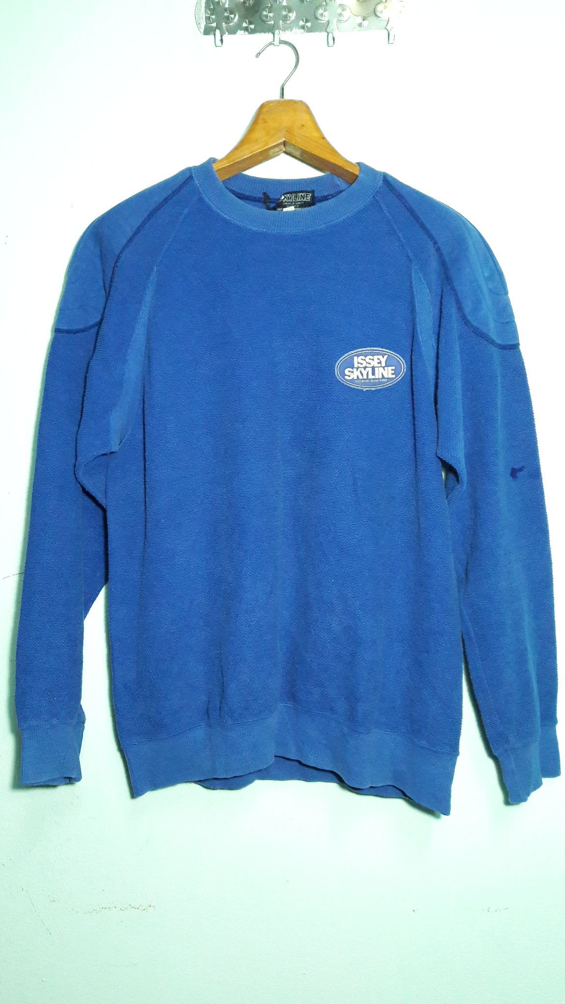 Pre-owned Issey Miyake Vintage 90's  Studio Racing Fashion Sweatshirt In Blue