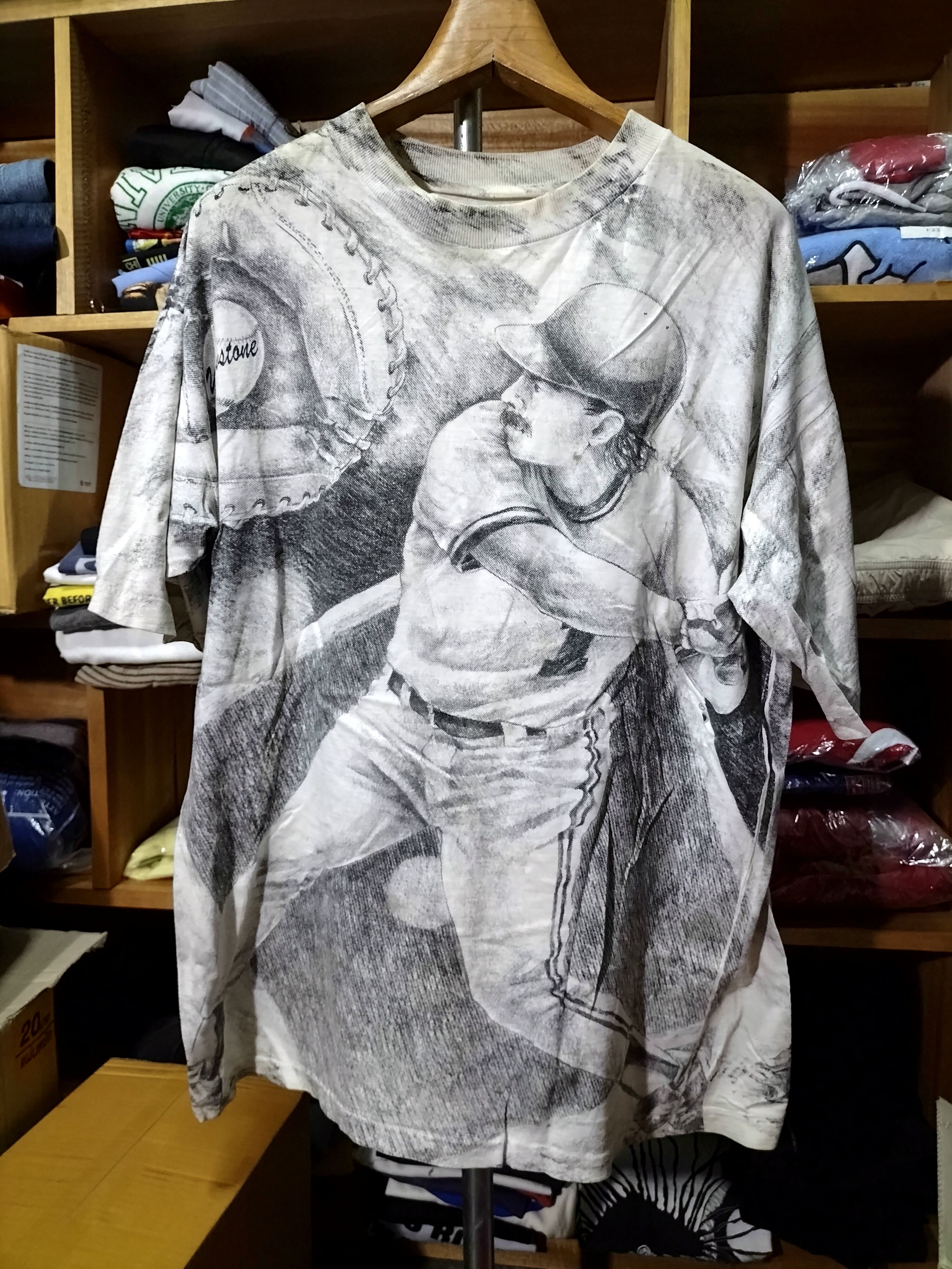 MLB × Vintage Vintage 90s MLB Yellowstone Baseball Overprint fashion Size US XL / EU 56 / 4 - 1 Thumbnail
