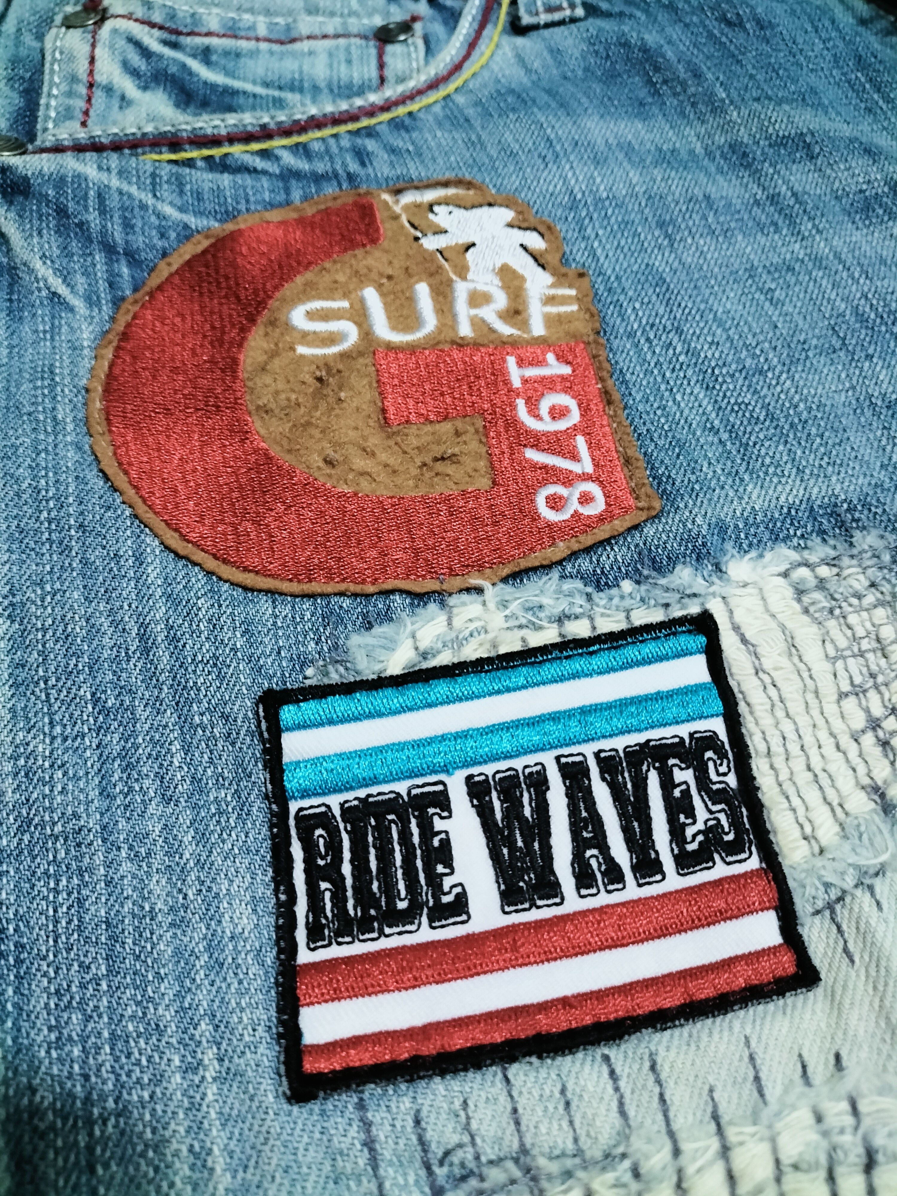 Gotcha Vintage Gotcha International Patches Surfing Patchwork Size US 35 - 14 Thumbnail