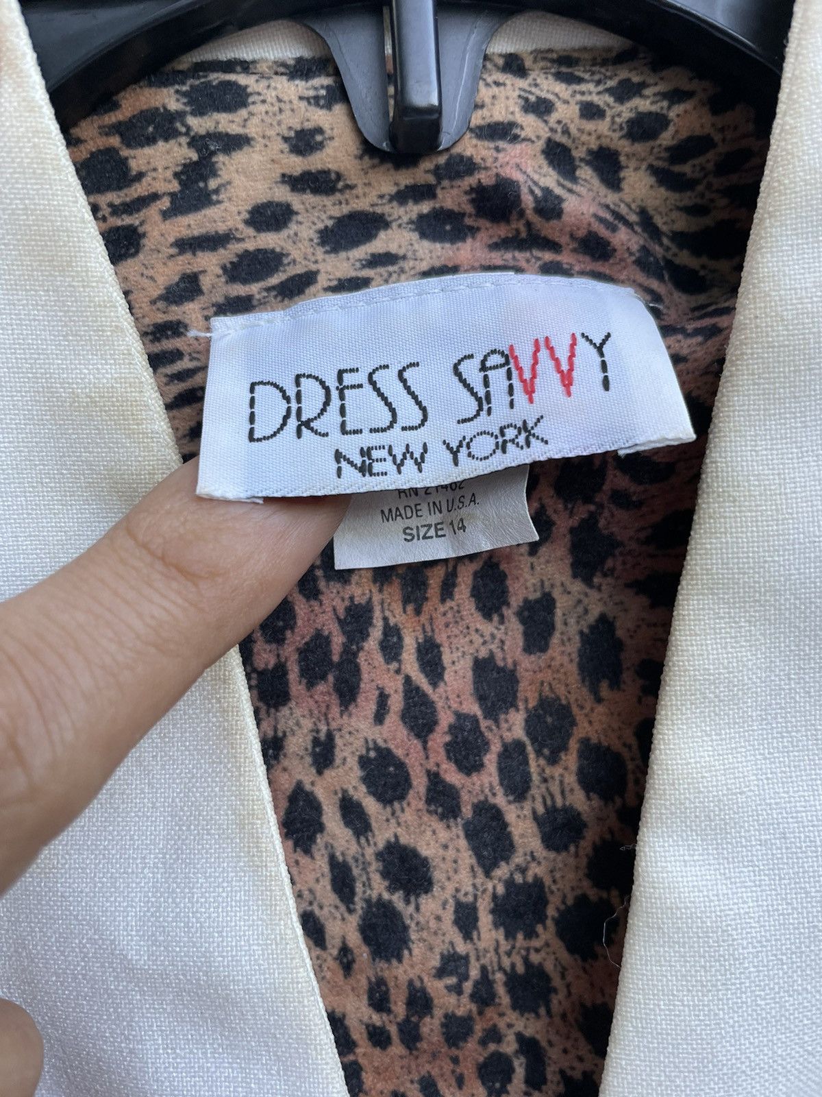 Vintage 70s Vintage Cheetah Print Jacket button up w/ shoulder pads Size XL / US 12-14 / IT 48-50 - 3 Thumbnail