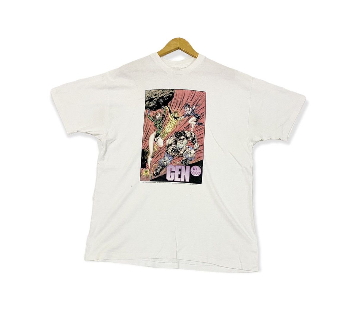 Marvel Comics vintage 1993 GEN 13 artwork drawing promo t-shirts Size US XL / EU 56 / 4 - 1 Thumbnail