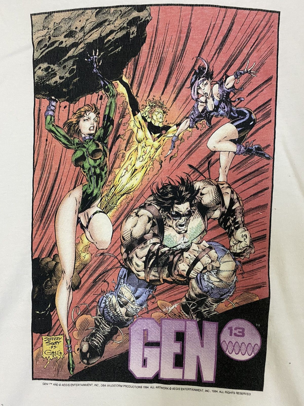 Marvel Comics vintage 1993 GEN 13 artwork drawing promo t-shirts Size US XL / EU 56 / 4 - 3 Thumbnail