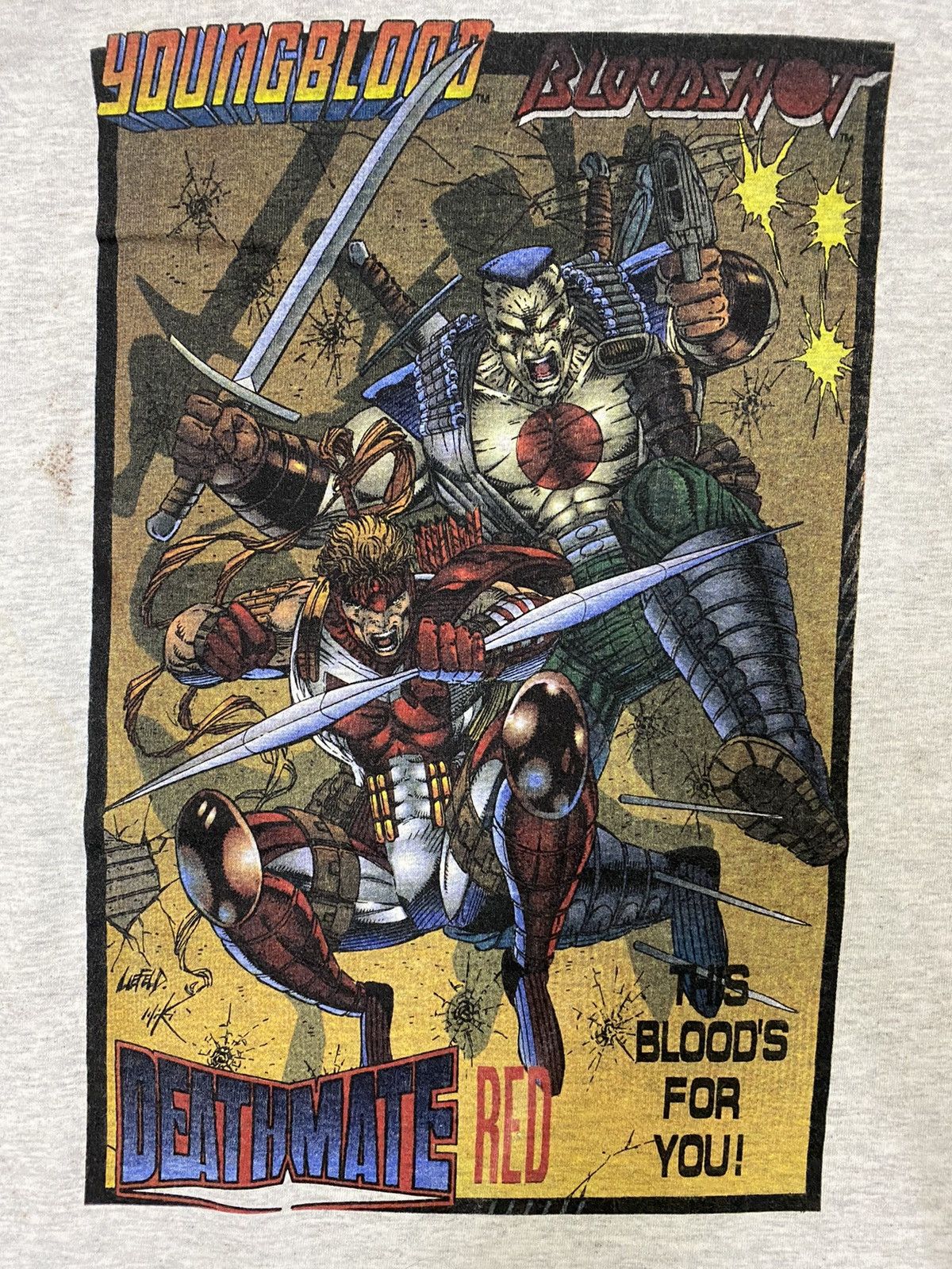 Marvel Comics vintage 90s DEATHMATE RED artwork drawing promo t-shirts Size US XL / EU 56 / 4 - 3 Thumbnail
