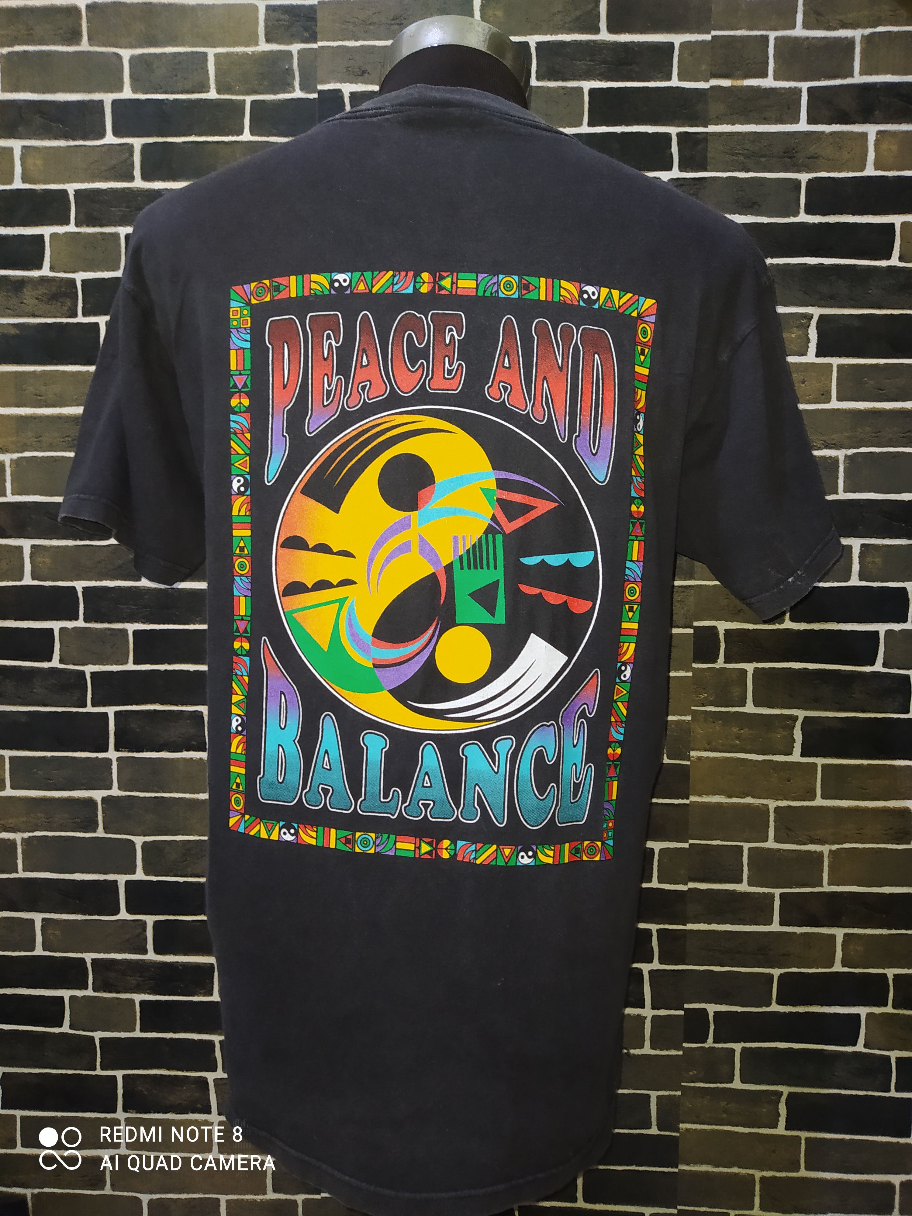 Vintage 90s Peace And Balance Jamaican Style Tshirt