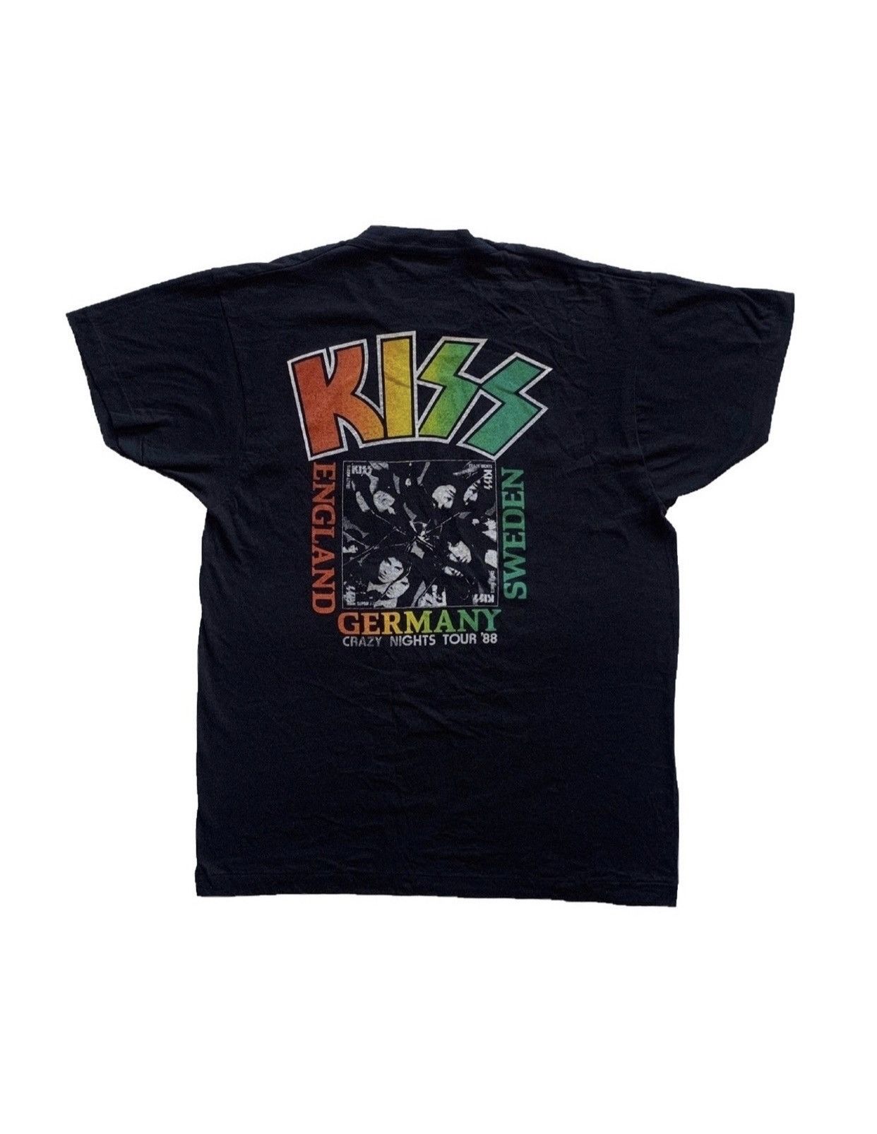 Vintage Vintage 80s Kiss Europe Crazy Nights Tour T Shirt Grailed
