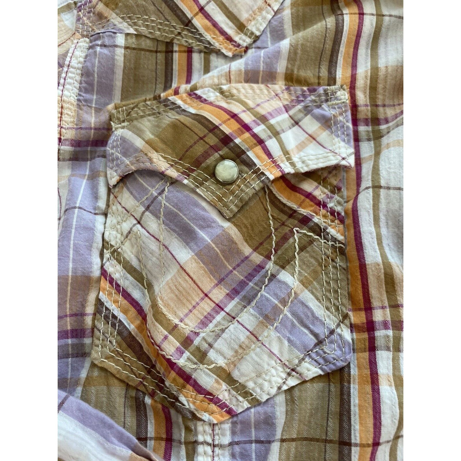 True Religion True Religion Mens Pearl Snap Button Up Shirt Mens Size XL Size US XL / EU 56 / 4 - 3 Thumbnail