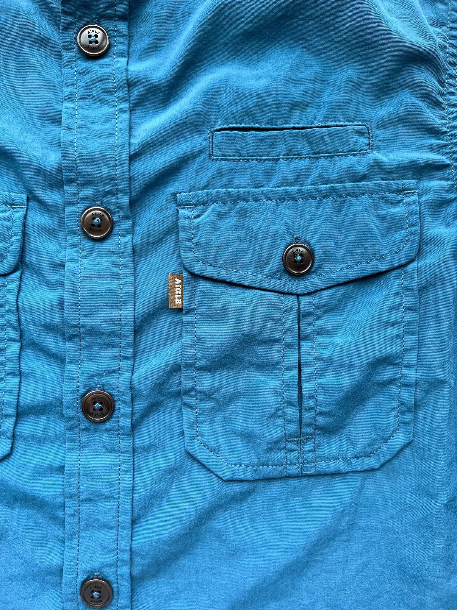Aigle Aigle Franch Mens Japan Edition Navy Outdoor Hking Shirt Size US S / EU 44-46 / 1 - 11 Thumbnail