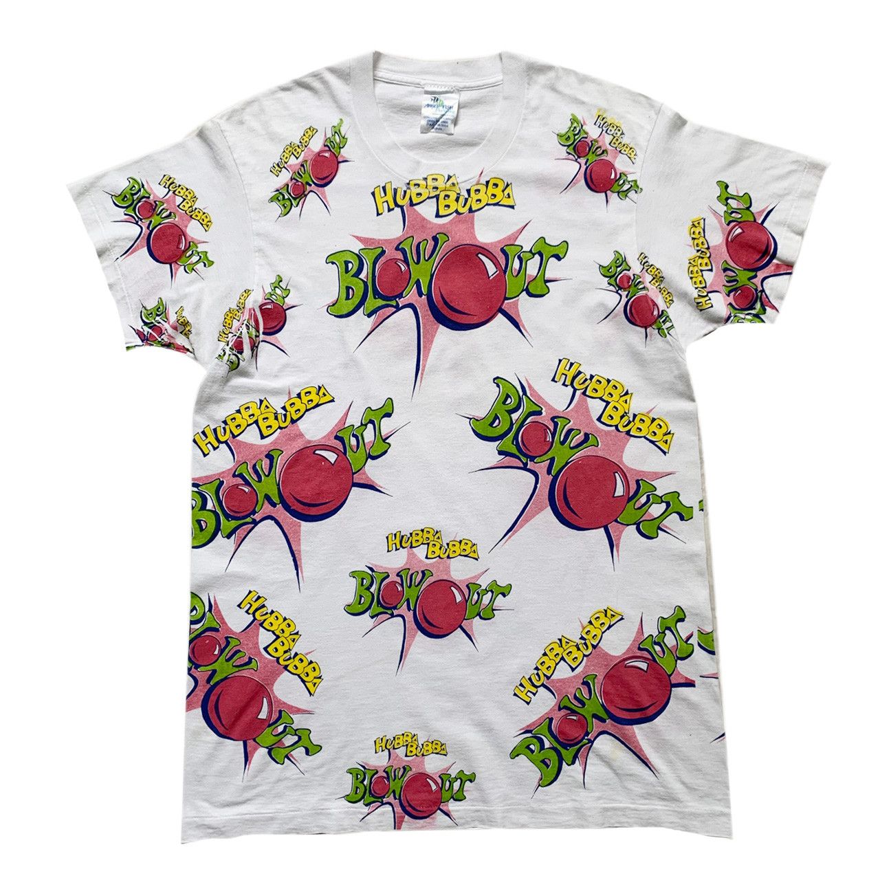 VTG 80s HUBBA BUBBA GUM ALL OVER PRINT AOP T-SHIRT