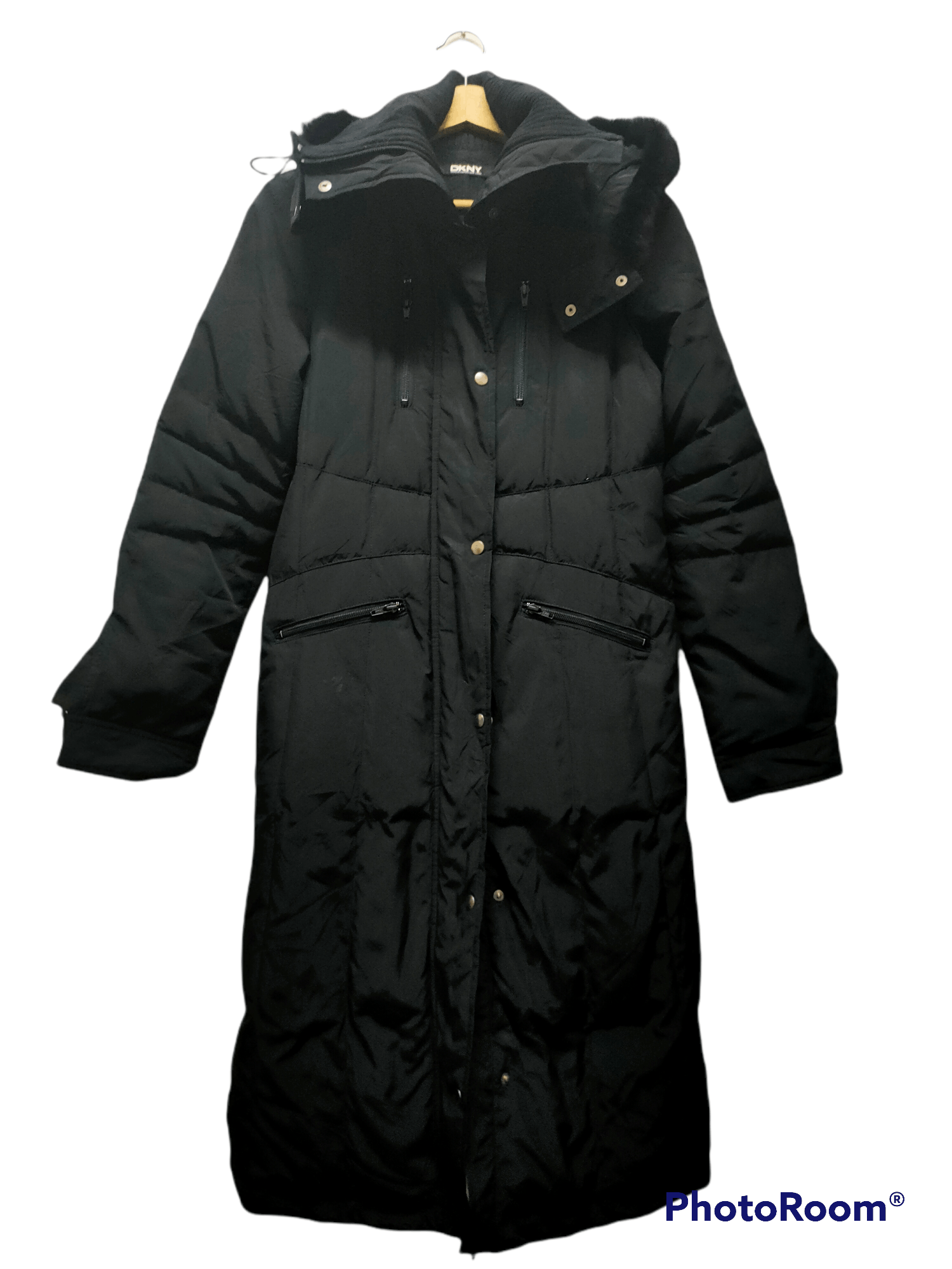 DKNY D&G Donna Karan long PUFFER JACKET hoodie Size US M / EU 48-50 / 2 - 1 Thumbnail