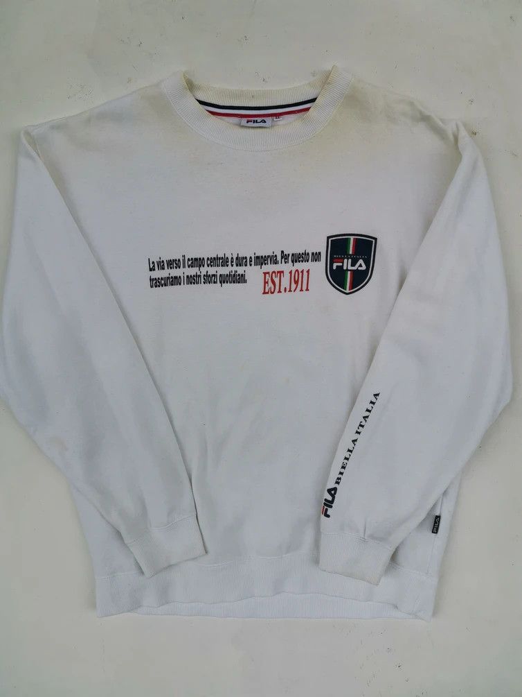 Fila Vintage Fila Big Logo Sweatshirts Size US L / EU 52-54 / 3 - 1 Thumbnail