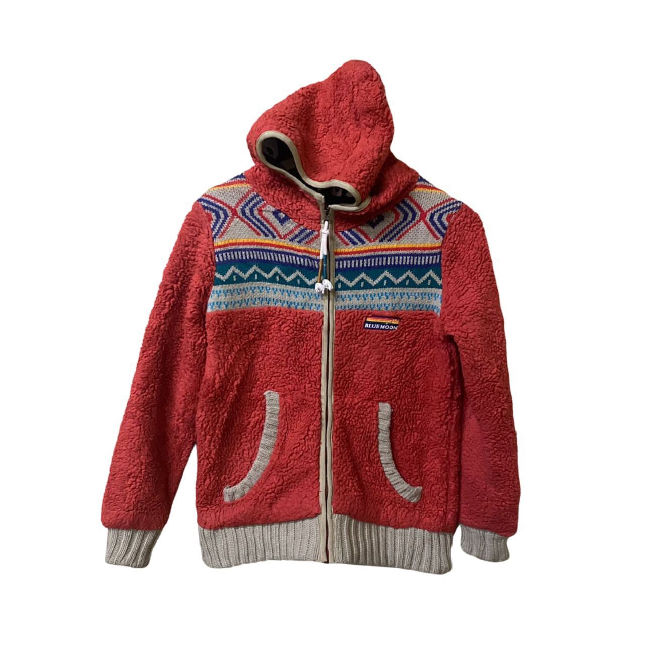 Fleece knit Blue moon blue hoodie full zip