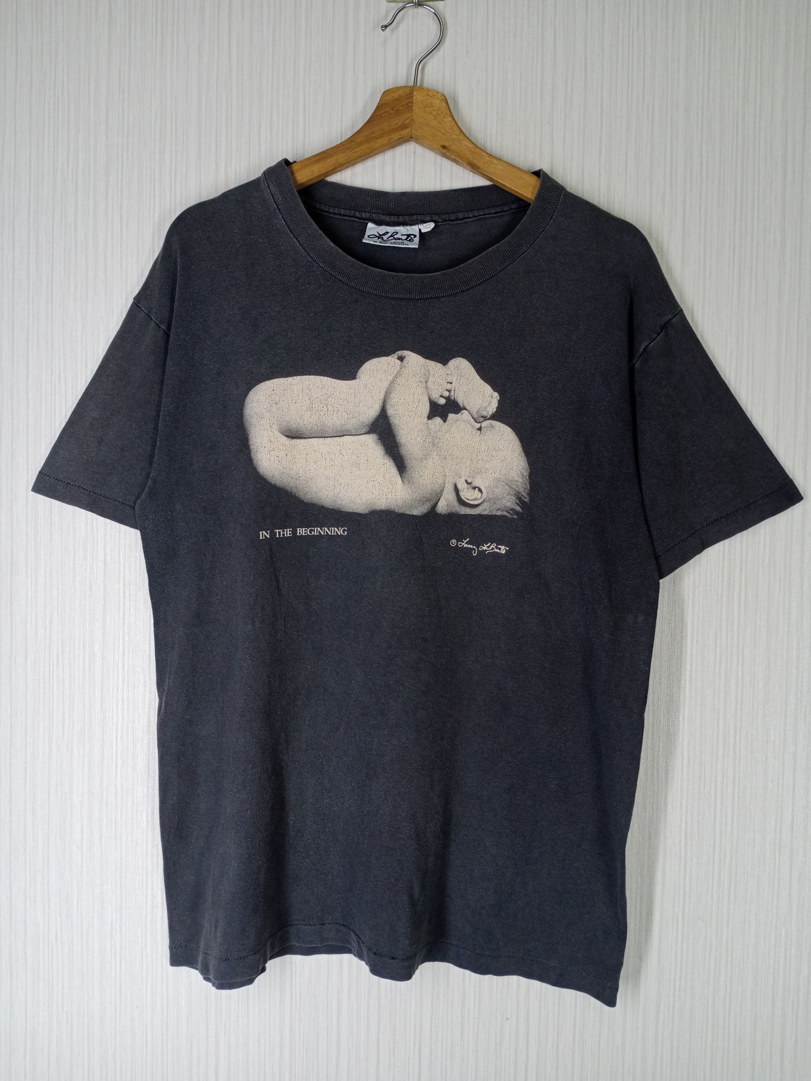 Vintage Rare Vintage 90's Larry Labonte In The Beginning Tshirt Size US M / EU 48-50 / 2 - 1 Thumbnail