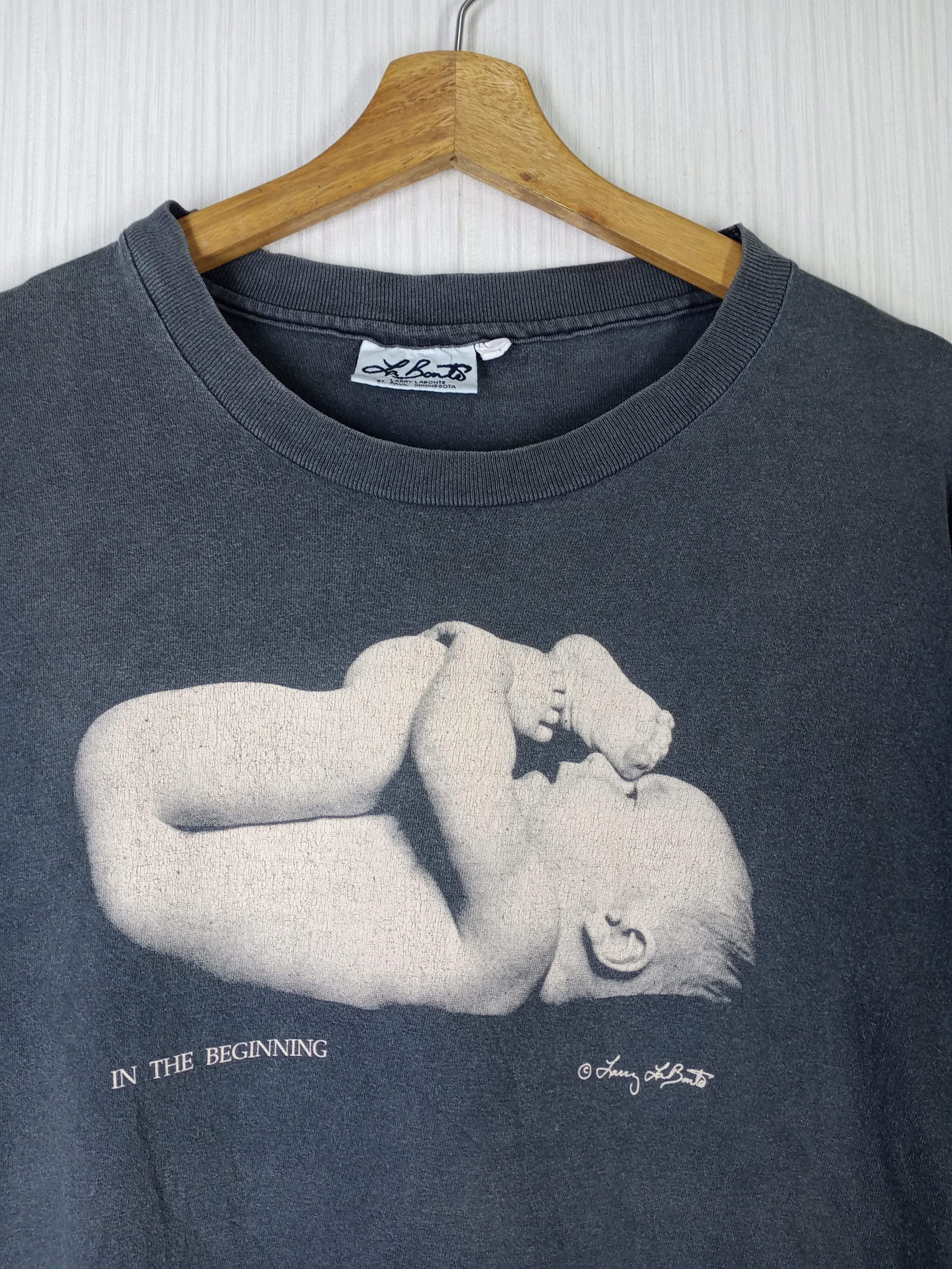 Vintage Rare Vintage 90's Larry Labonte In The Beginning Tshirt Size US M / EU 48-50 / 2 - 3 Thumbnail