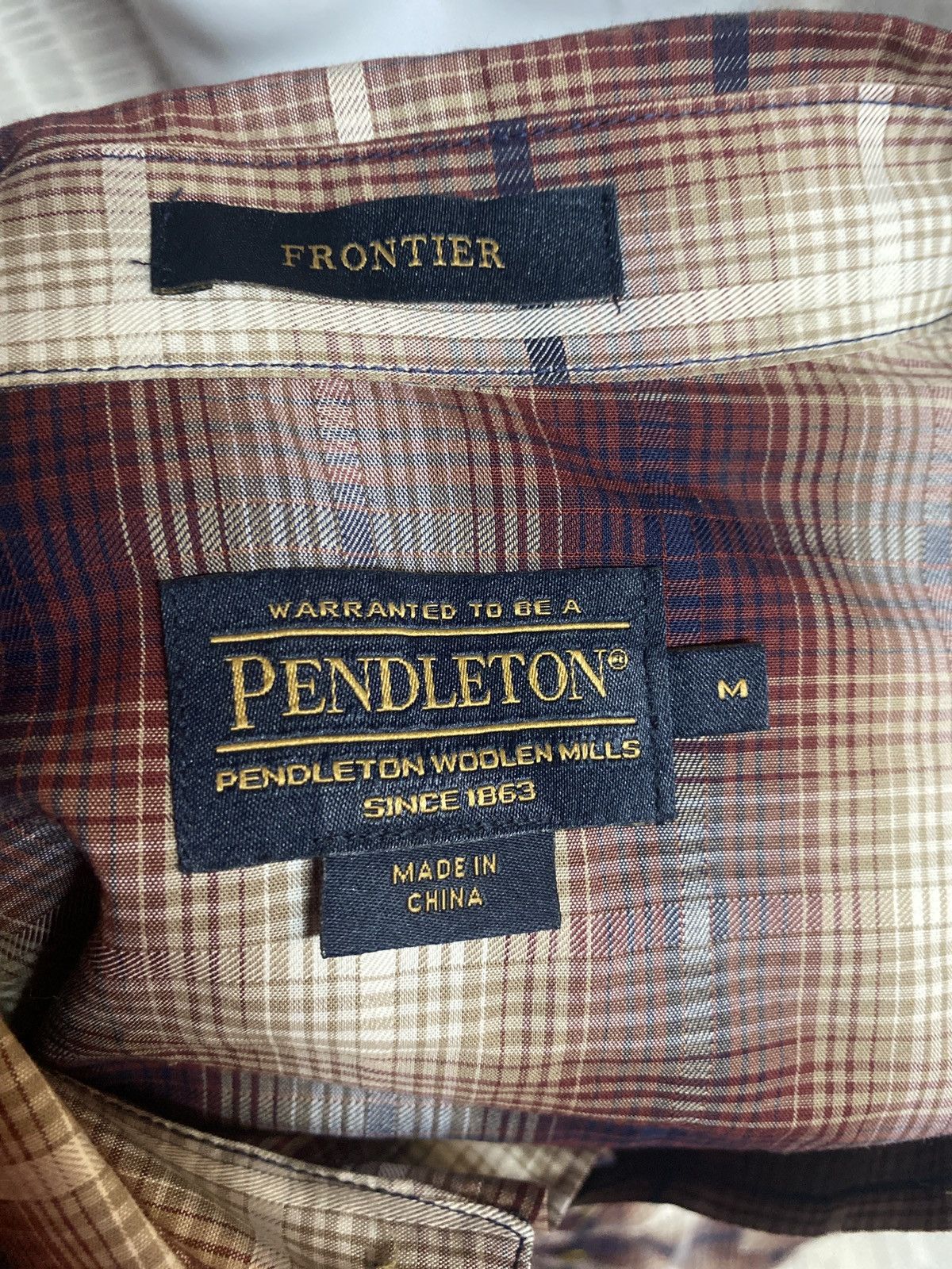 Vintage Made in USA Pendleton Plaid Shirt Size US M / EU 48-50 / 2 - 2 Preview