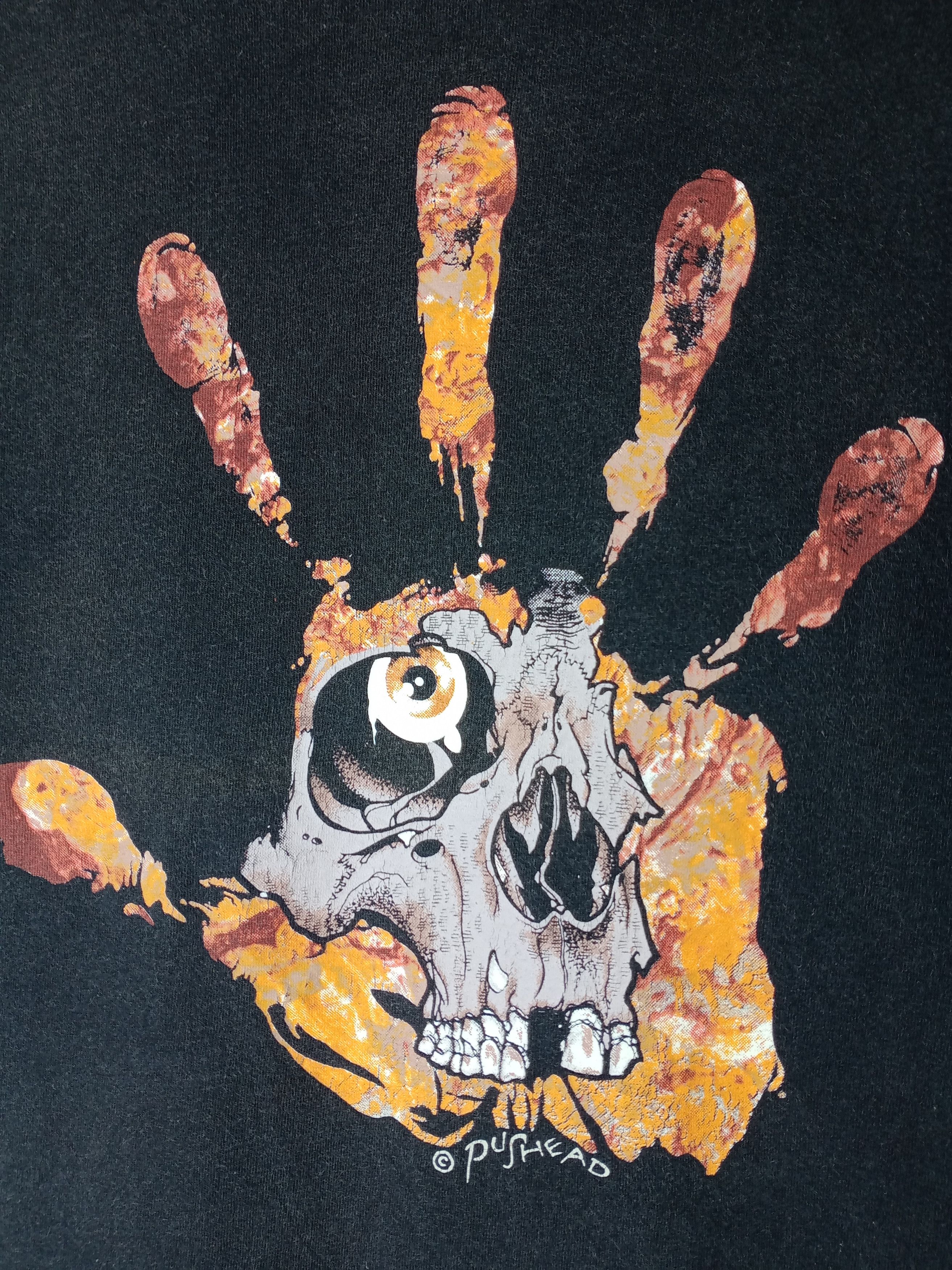 Metallica Rare Vintage 90's Pushead Hand Of Fear Tshirt Size US S / EU 44-46 / 1 - 6 Thumbnail