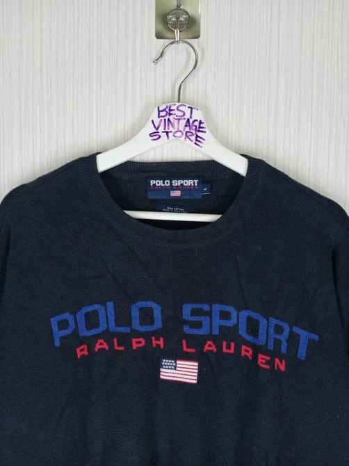 Polo Ralph Lauren Vintage Polo Sport Ralph Lauren Knit Sweatshirt Size US L / EU 52-54 / 3 - 1 Thumbnail