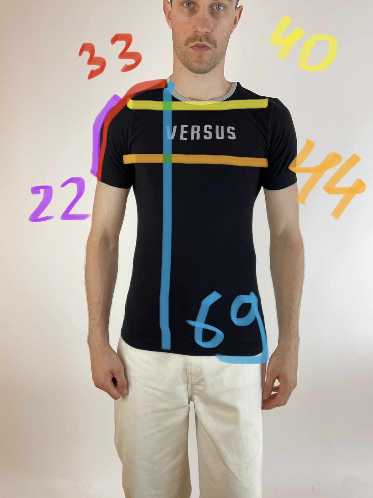 Versus × Versus Versace VERSUS Intimo Mens Three Black T-shirts size L Size US L / EU 52-54 / 3 - 10 Thumbnail