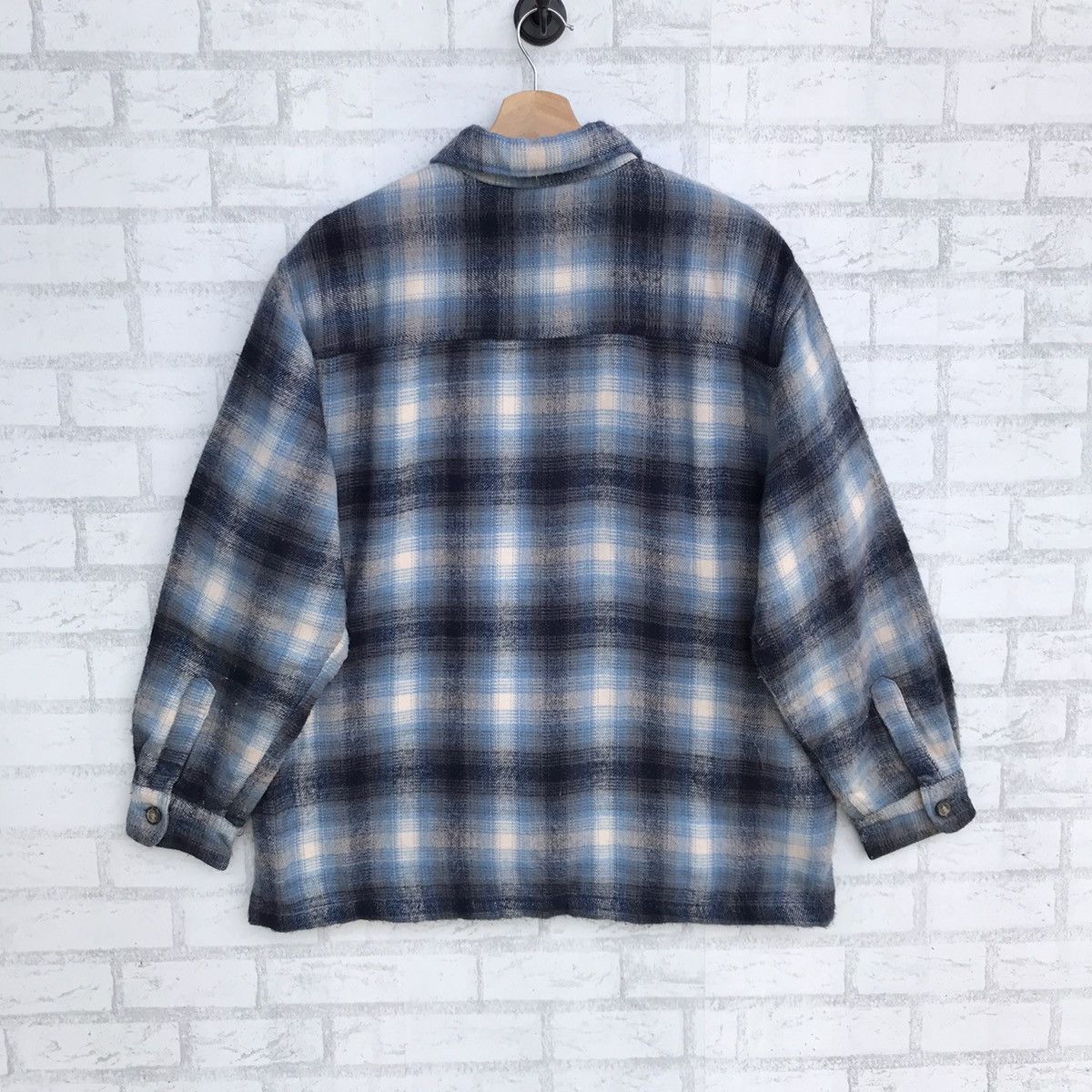 Flannel × Vintage Vtg Flannel Collins Button Up Shirt Size US L / EU 52-54 / 3 - 2 Thumbnail