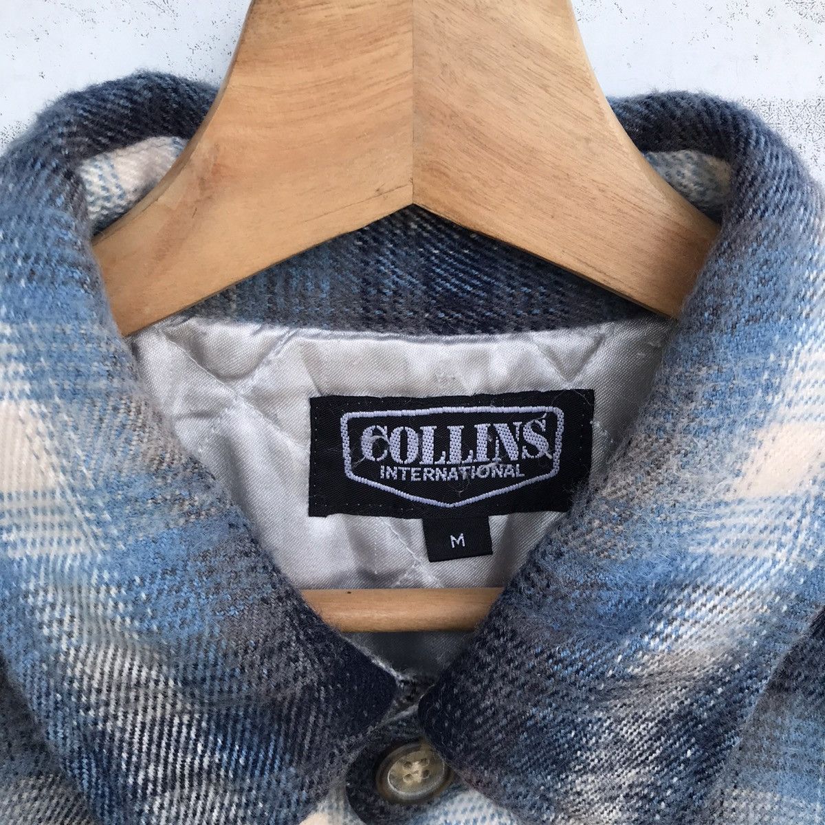 Flannel × Vintage Vtg Flannel Collins Button Up Shirt Size US L / EU 52-54 / 3 - 3 Thumbnail