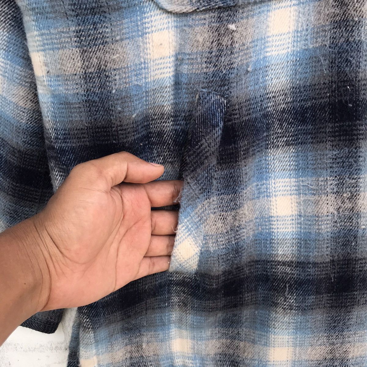 Flannel × Vintage Vtg Flannel Collins Button Up Shirt Size US L / EU 52-54 / 3 - 9 Thumbnail