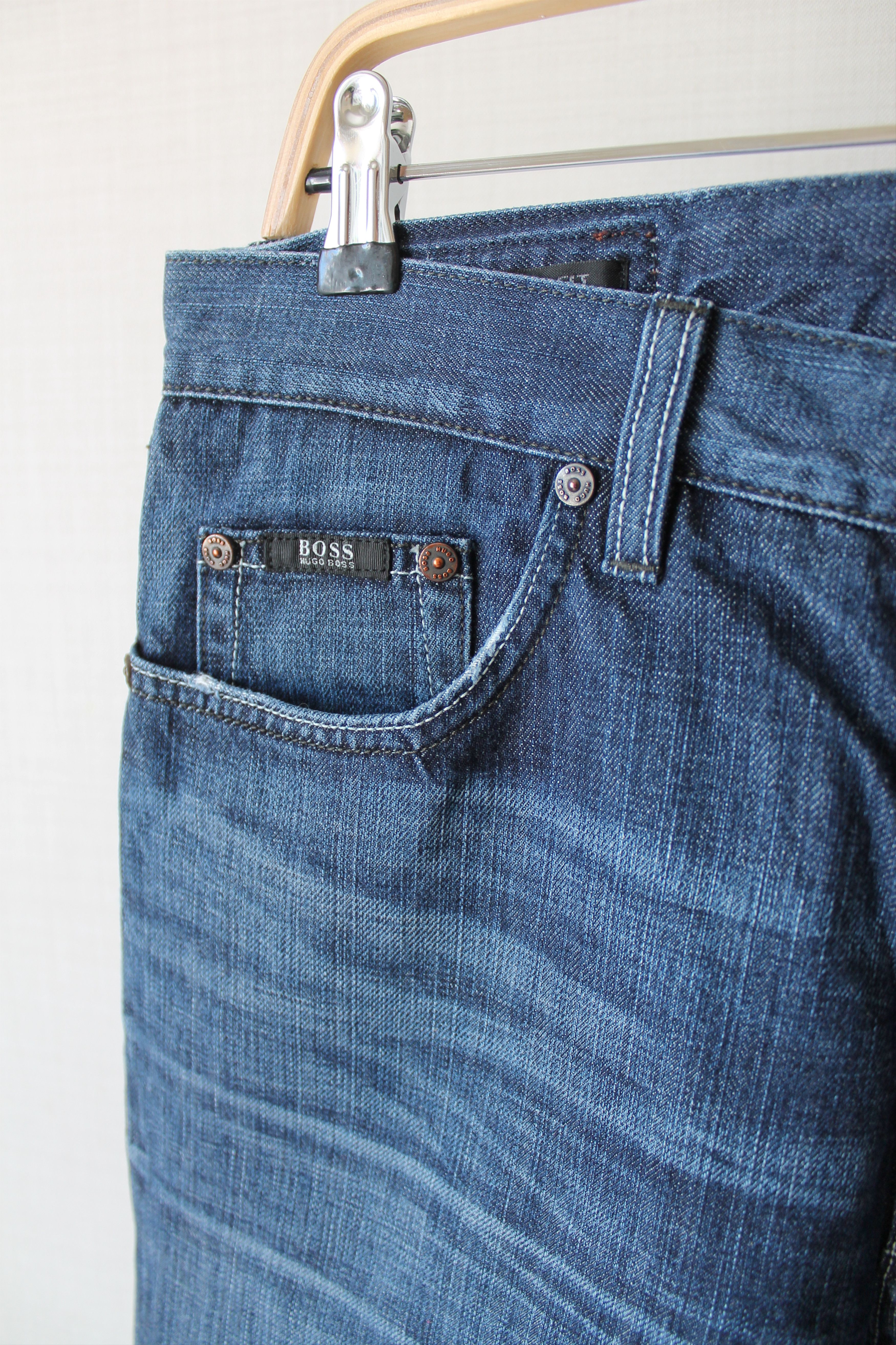 Hugo Boss HUGO BOSS SCOUT1 Regular fit W 34 denim pants faded Size US 34 / EU 50 - 4 Thumbnail
