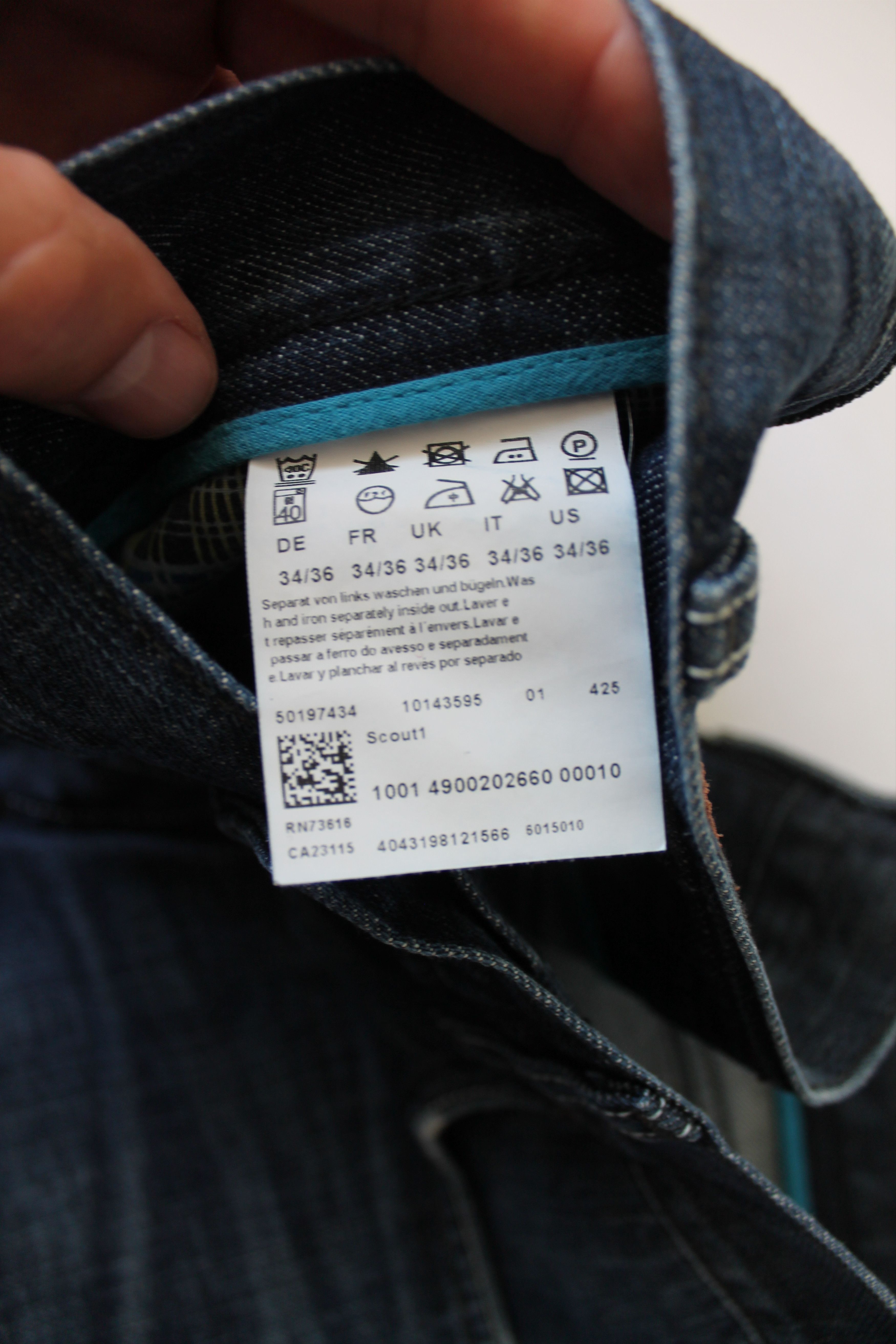 Hugo Boss HUGO BOSS SCOUT1 Regular fit W 34 denim pants faded Size US 34 / EU 50 - 12 Thumbnail