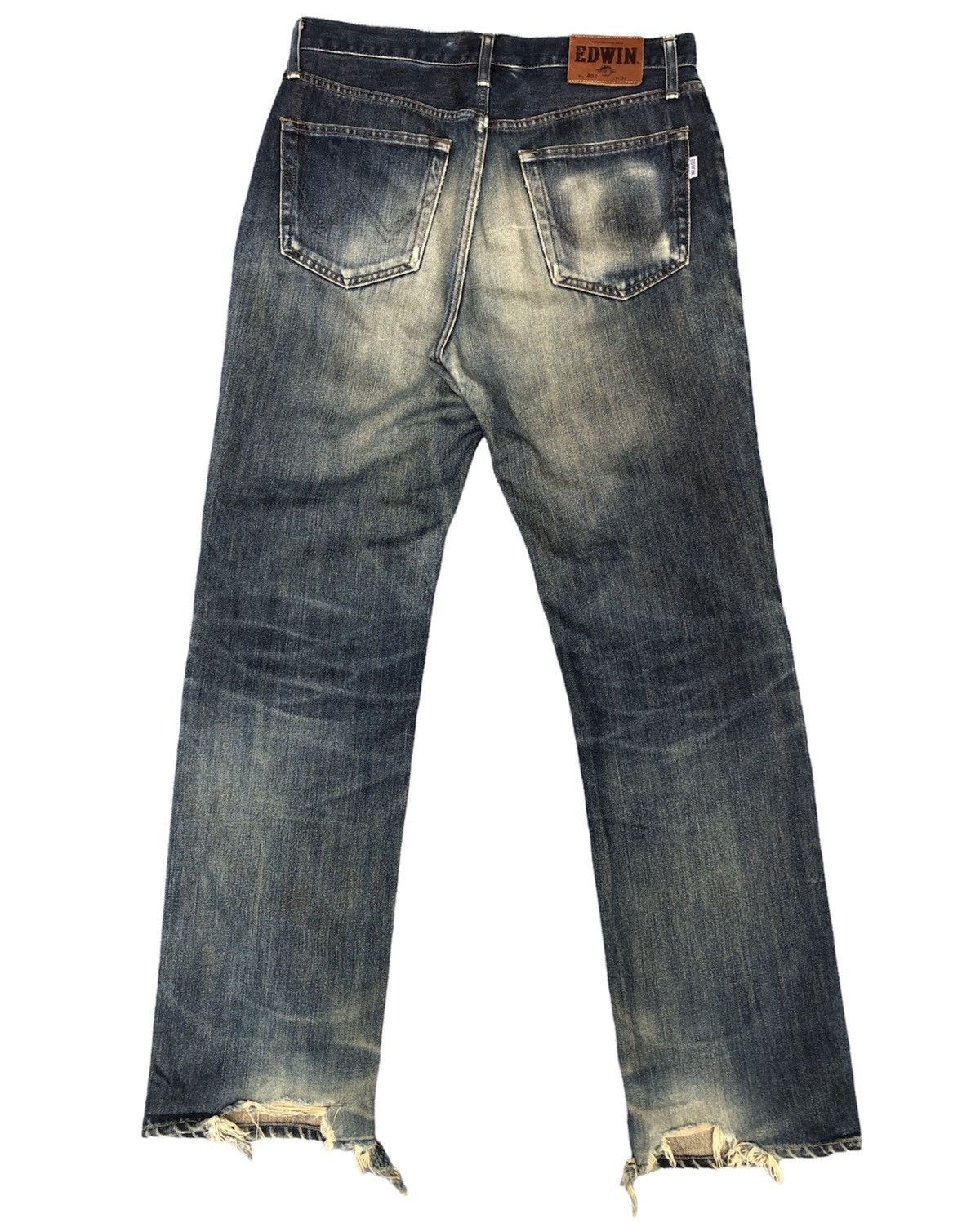 Edwin Last Drop🔥Rare🔥HOT🔥Edwin 403 Distressed Denim jeans Size US 34 / EU 50 - 3 Thumbnail