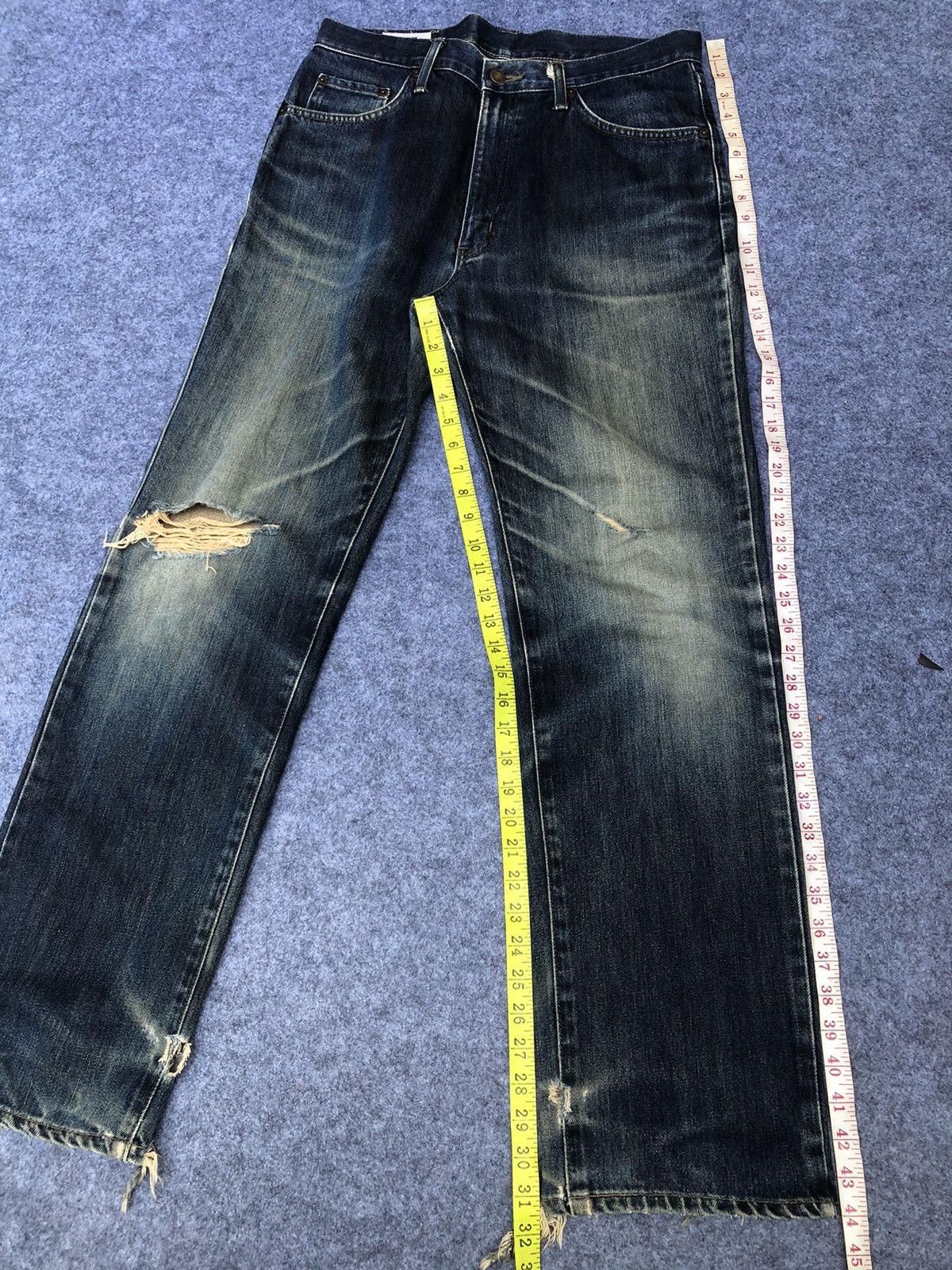 Edwin Last Drop🔥Rare🔥HOT🔥Edwin 403 Distressed Denim jeans Size US 34 / EU 50 - 16 Thumbnail